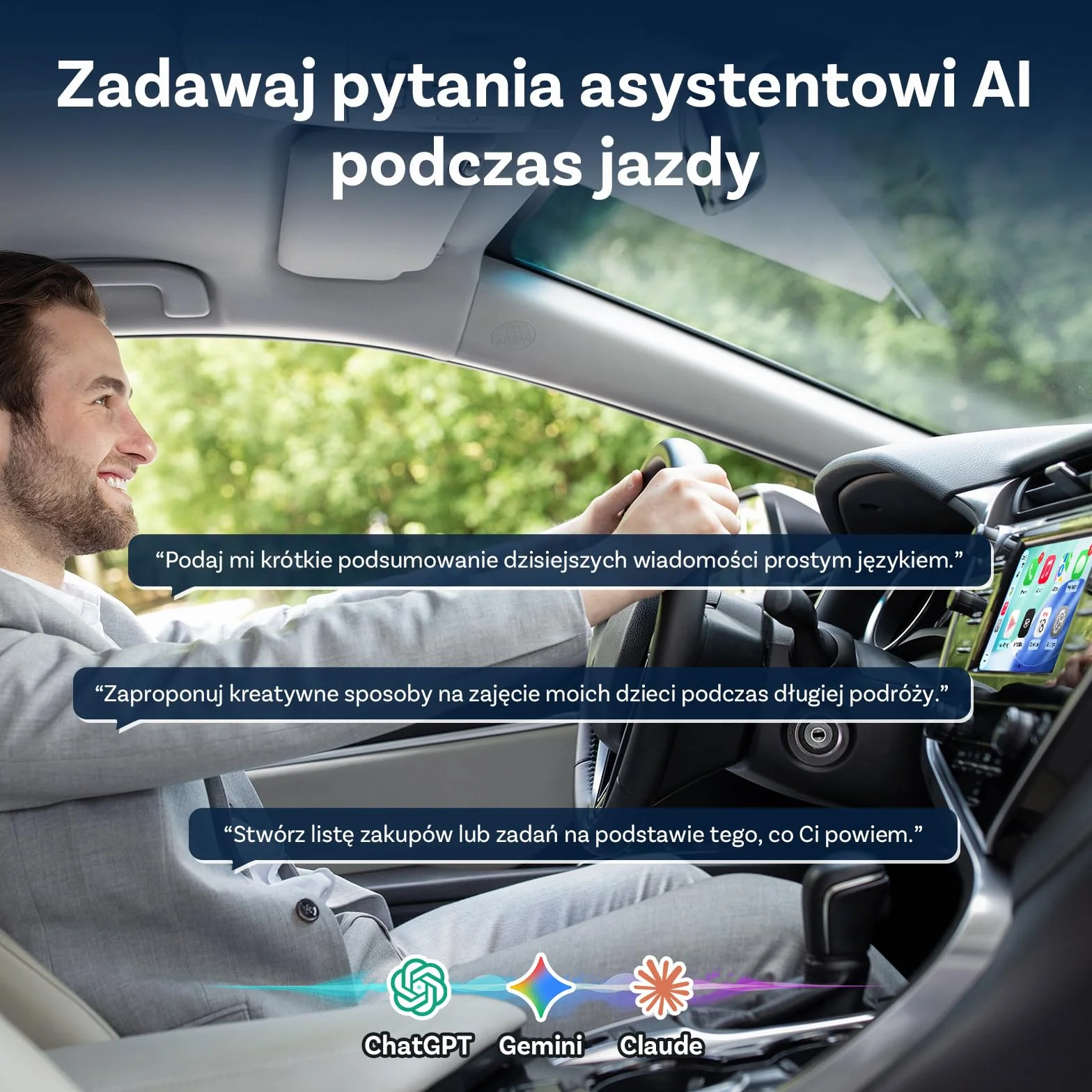 2026 Upgrade Ottocast Mini Cube, Bezprzewodowy Adapter CarPlay & Android Auto, Plug & Play, 2.4G+5G, Automatyczne Ponowne Połączenie, Kompatybilny z autami po 2016 z przewodowym CarPlay/Android Auto