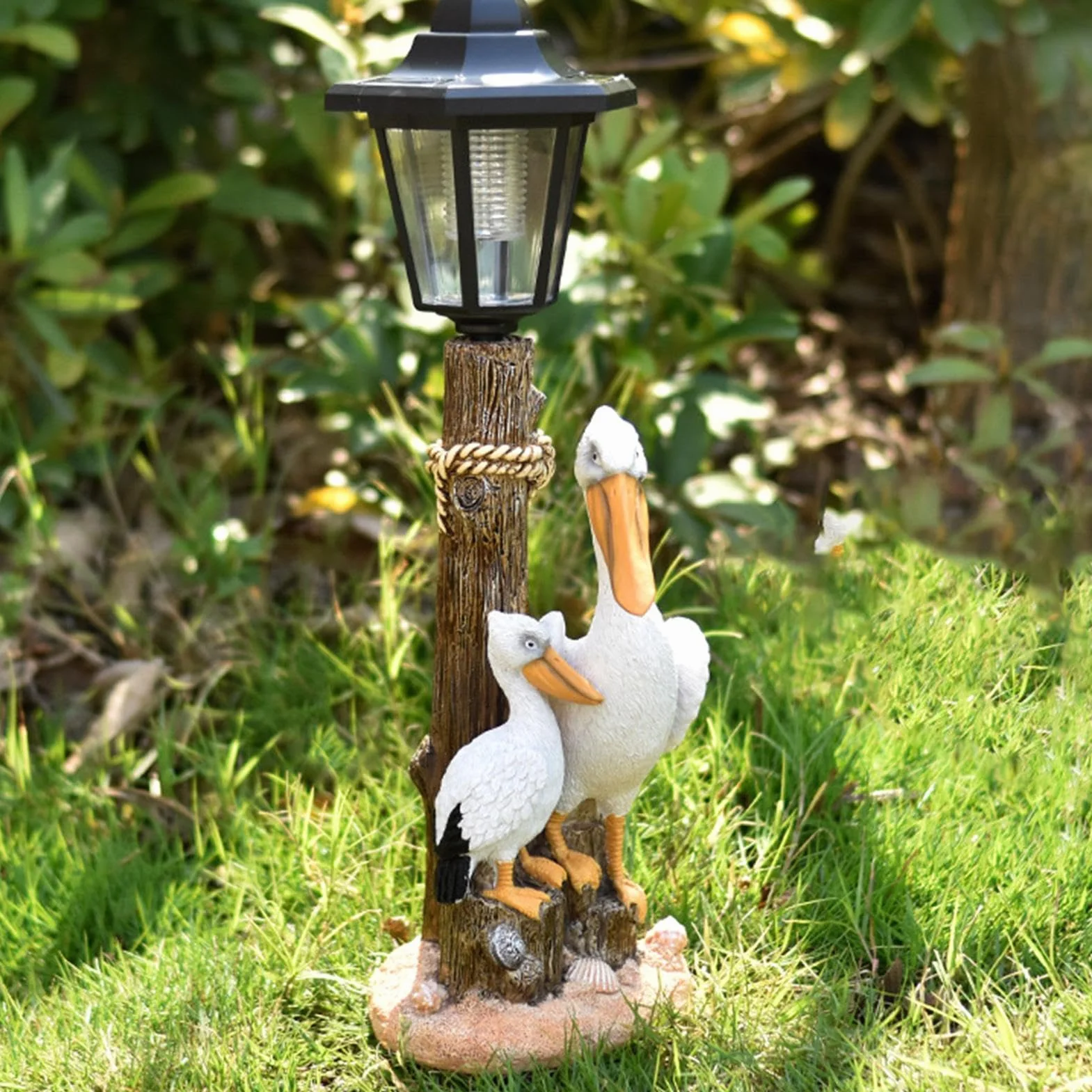 Lampy Solarne Ogrodowe Figurki Zewnętrzne Dekoracja Ogrodowa Ptak | Zewnętrzna Figura Zwierzęca Dla Ogrodników, Właścicieli Domów I Miłośników Zwierząt, Na Patio, Trawnik I