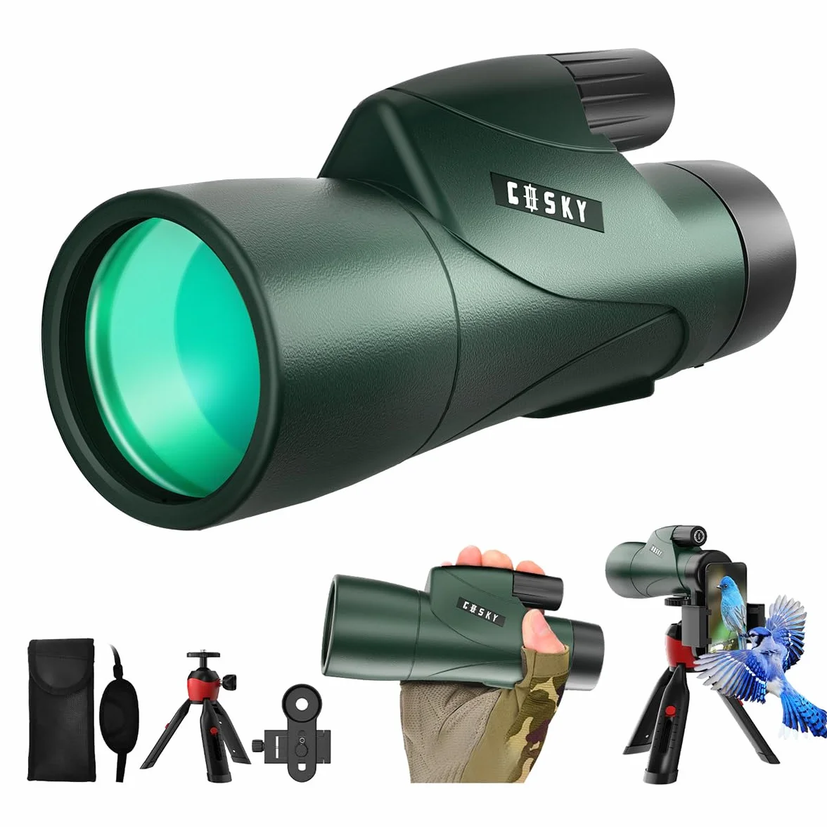 Gosky 12x55 High Definition teleskop monokular BAK4 pryzmat wodoszczelny