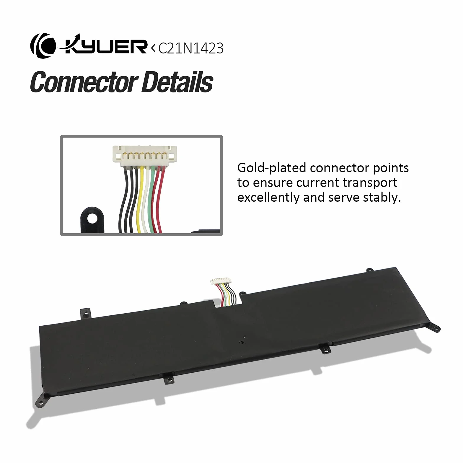 K KYUER 38Wh C21N1423 Bateria do Asus X302L X302LA X302LJ X302U X302UA X302UJ X302UV R301L R301LA R301LJ R301U R301UA R301UV P302L P302A P302LJ P302U P302UA F302L F302LA F302LJ F302UA F302UJ F302UV
