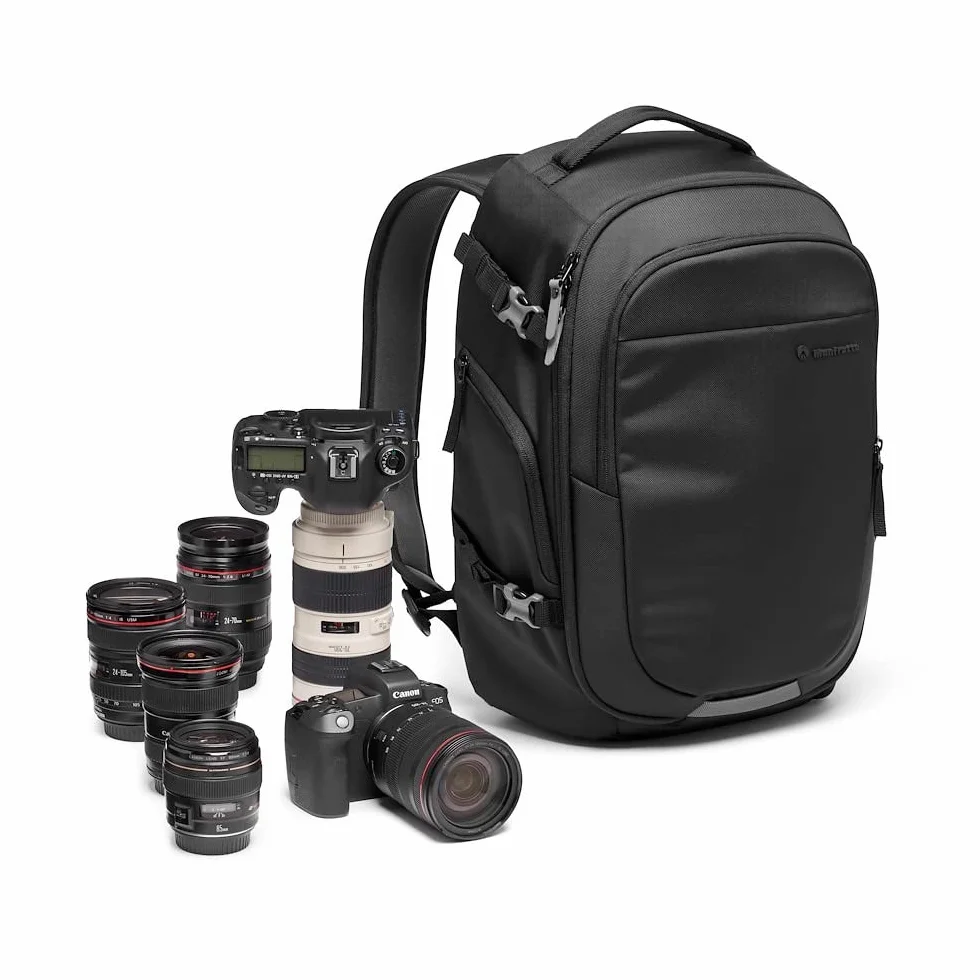 Manfrotto Advanced Fast III, Professional SLR/Hybrid Backpack with Lenses and Laptop, with Interchangeable Padded Compartments, Side Access, Tripod Mounts