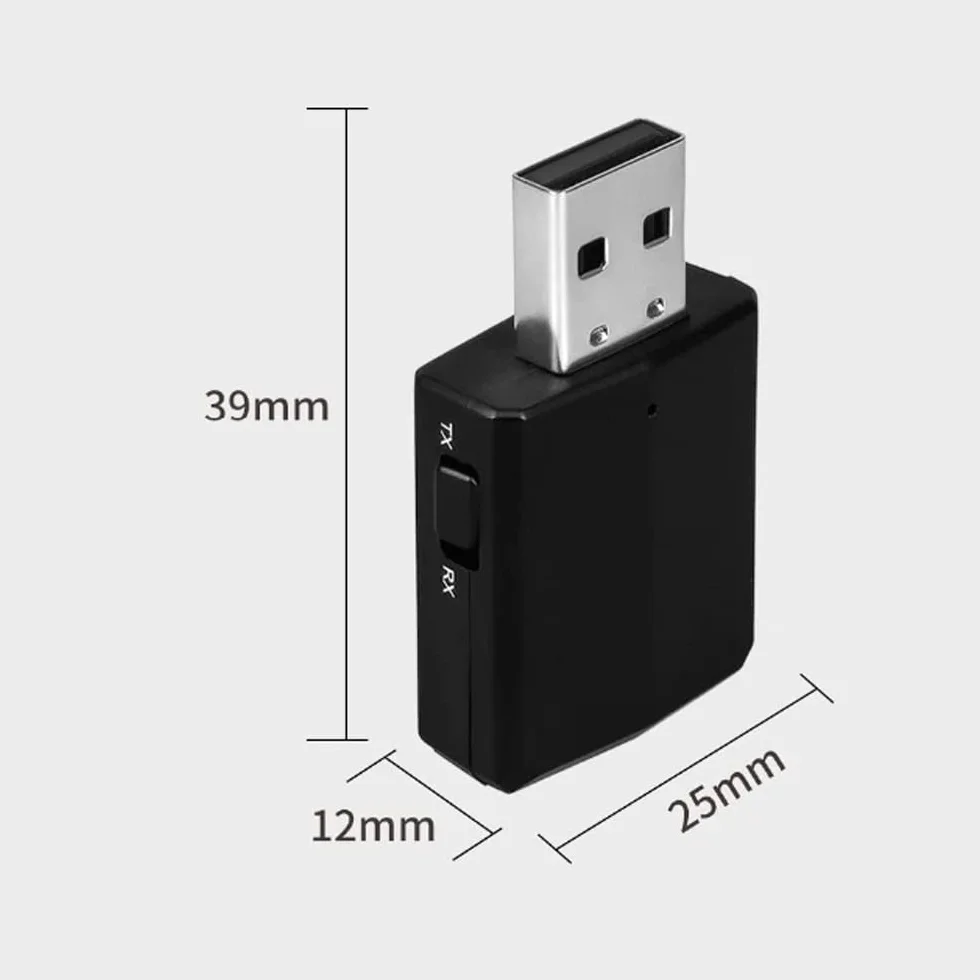 Retoo Adapter Bluetooth 5.0 odbiornik audio AUX 3,5 mm 2 w 1 nadajnik do samochodu PC TV redukcja szumów zestaw głośnomówiący zasięg 10 m