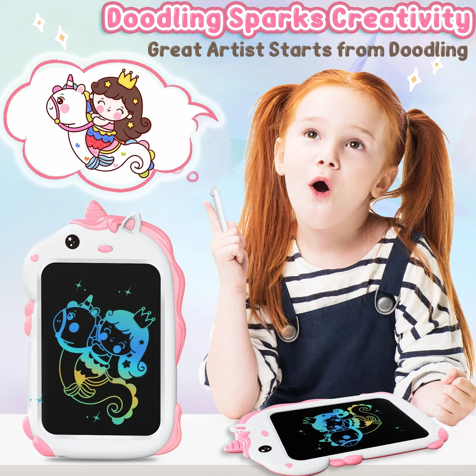 Jednorożec Zabawka Edukacyjna Magnetyczna Tablica LCD Rysunek Graficzny