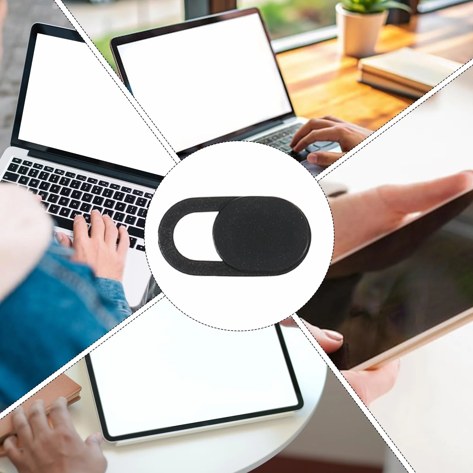 Przesuwana osłona na kamerę internetową, ochrona prywatności, 50 sztuk