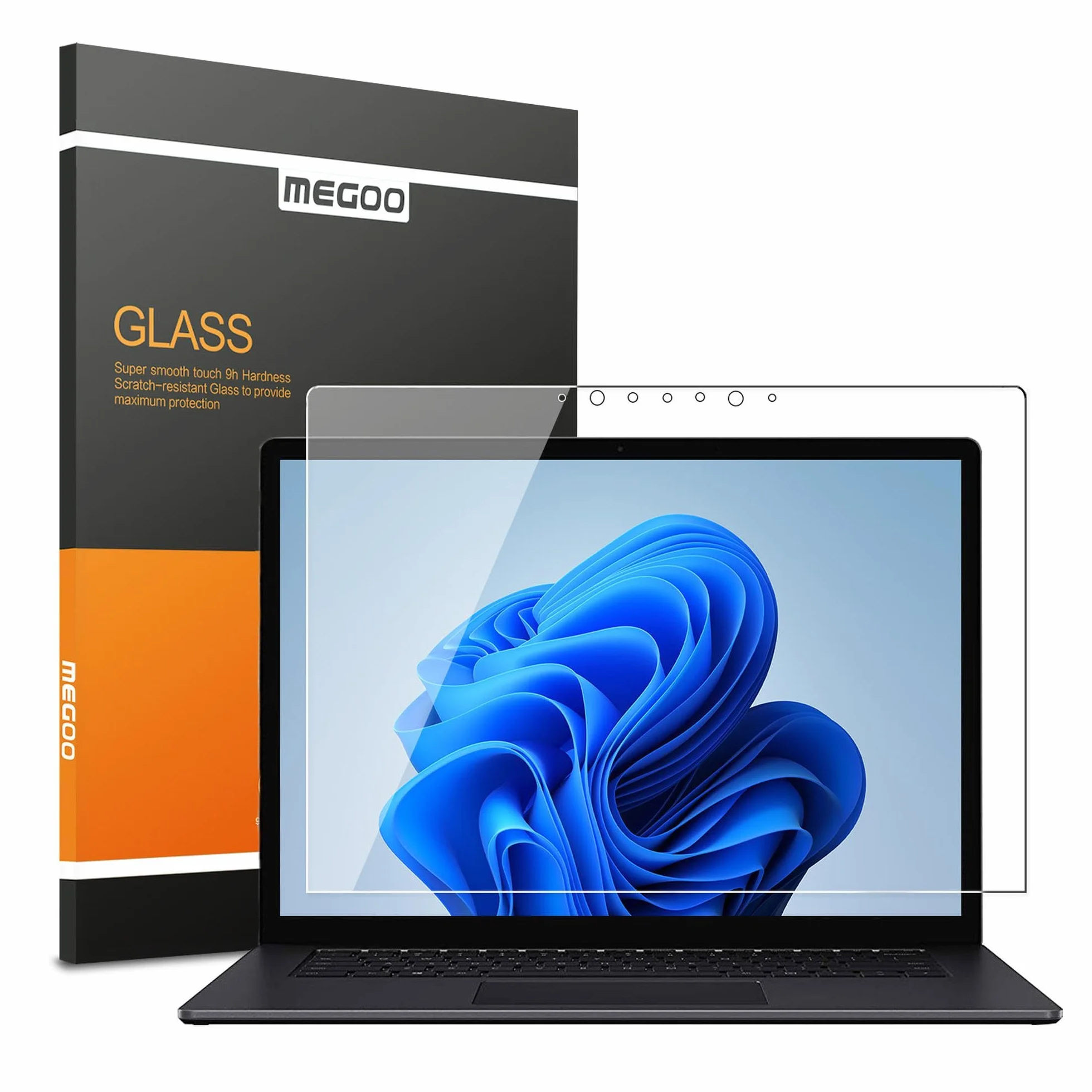 MEGOO Ochraniacz ekranu do laptopa Surface 6/5/4/3/2/1 - 13,5 cala, kompatybilny z Microsoft Surface, szkło hartowane, łatwa instalacja, ultra przezroczysty ekran