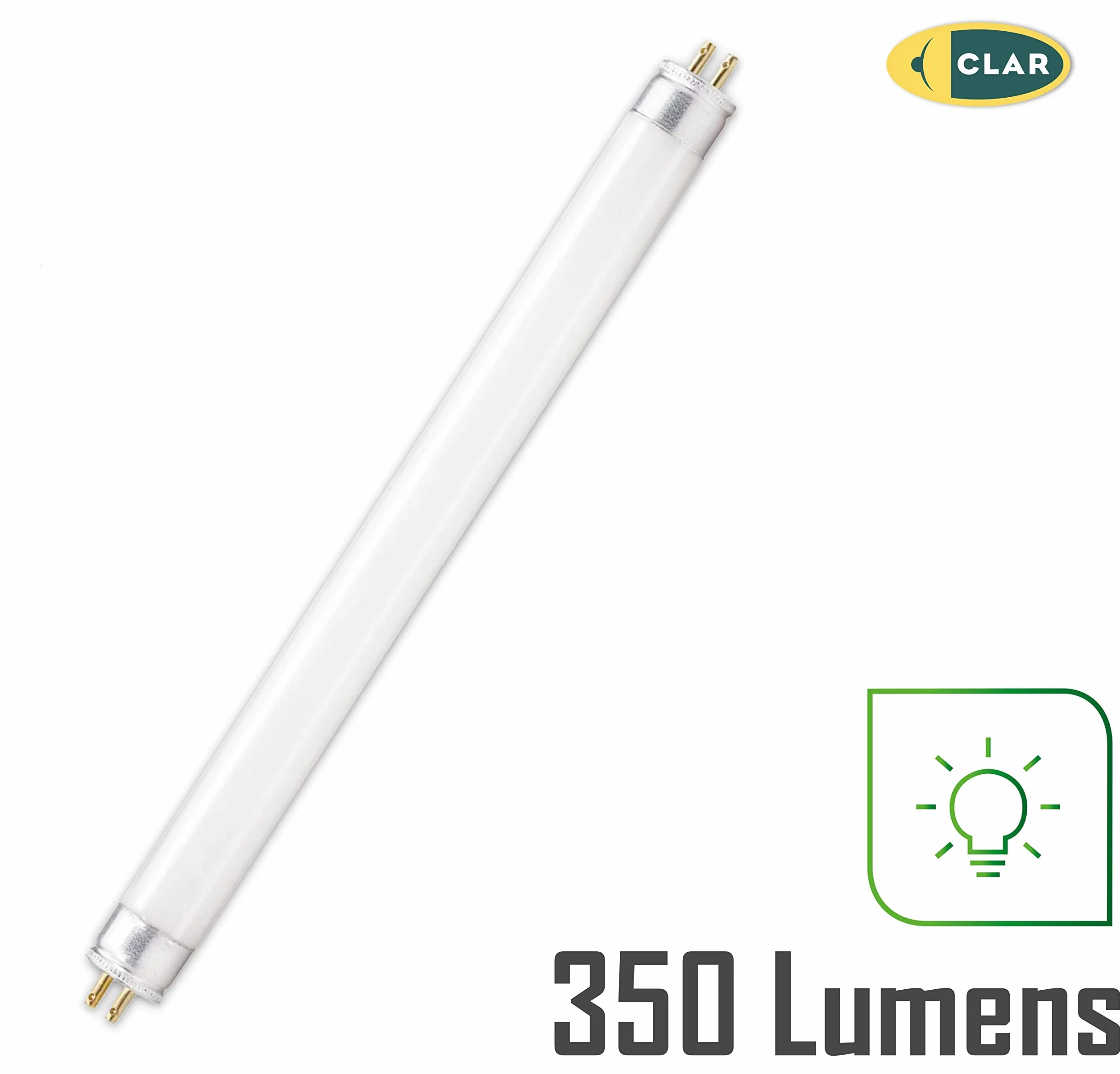 CLAR - Rury fluorescencyjne, 8 W T5, żarówka T5, świetlówka, mini żarówka, fluorescencyjna, 28,8 x 1,6 cm (8 W T5, opakowanie 2)