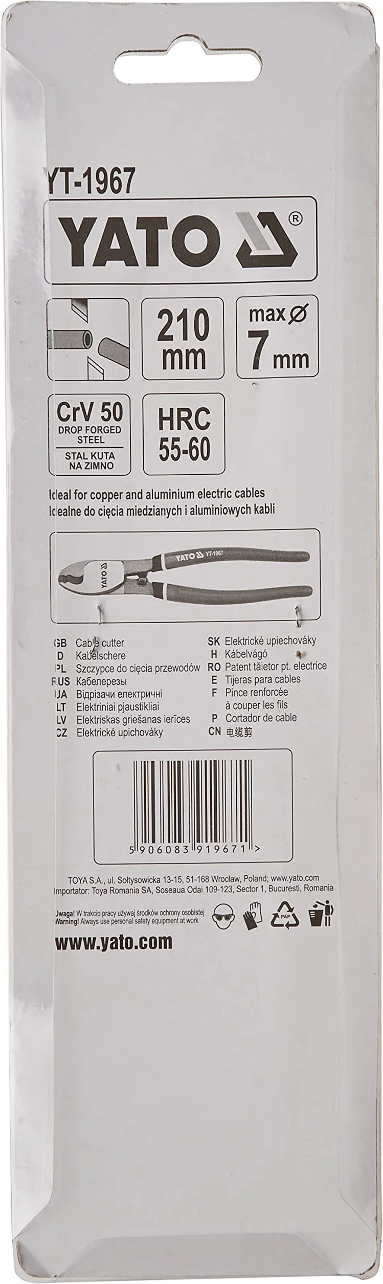 Yato PRZECINARKA KABLOWA 210 mm