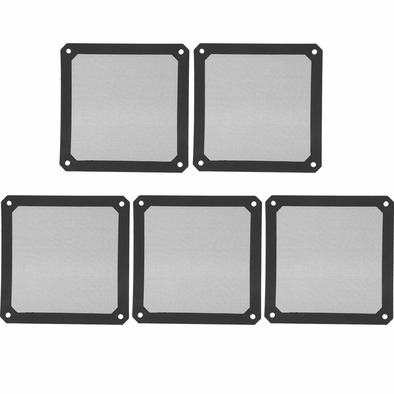 ASHATA 5 szt. 120 mm PC Fan Filtr Przeciwpyłowy Magnetyczny Mesh Frame
