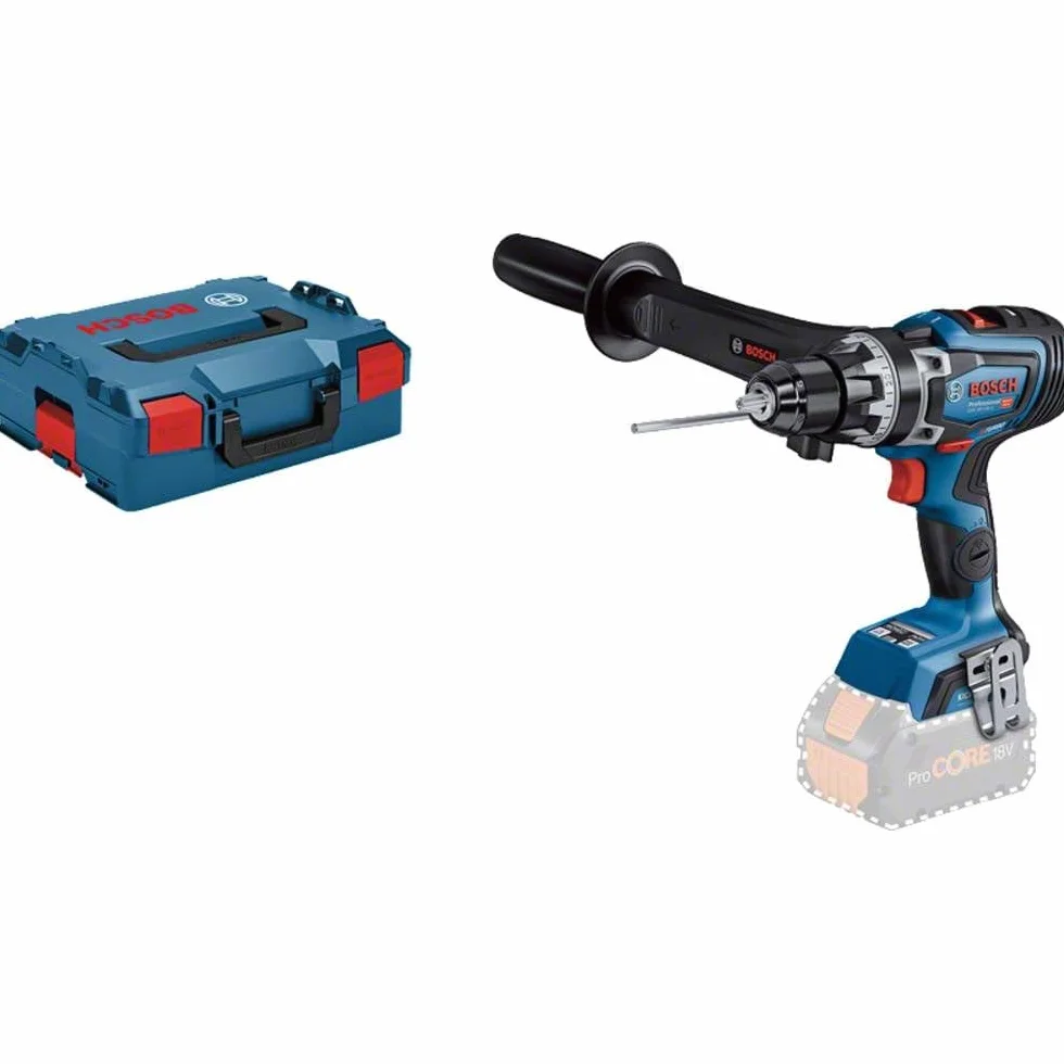 Bosch Professional system 18V: akumulatorowa wiertarko-wkrętarka BITURBO GSR 18V-150 C (maksymalny moment obrotowy 150 Nm, walizka L-BOXX)