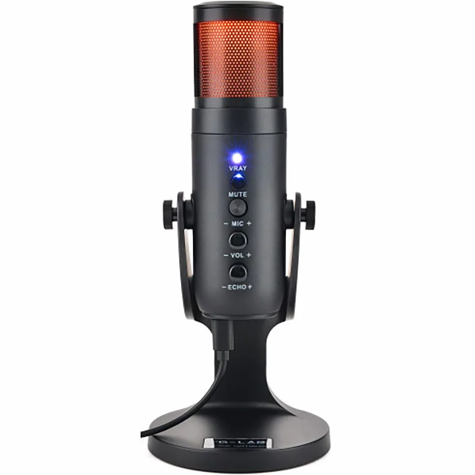 G-Lab K-Mic Natrium Gaming Mikrofon RGB USB z uchwytem antywibracyjnym