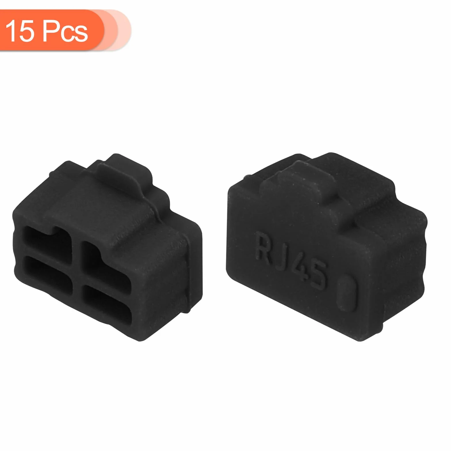 QUARKZMAN 15 sztuk silikonowych osłonek na porty RJ45 do laptopów PC Ethernet, czarne