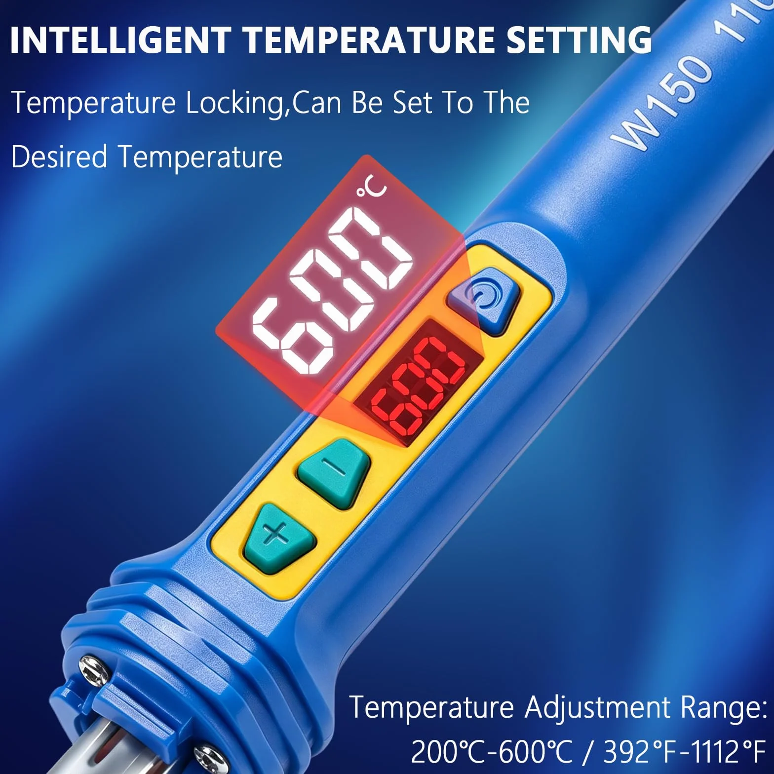 GNI - 150W Cyfrowa regulowana temperatura lutownica do tworzyw sztucznych 106 prętów lutowniczych, zestaw naprawczy 4 końcówki 3 w 1, zestaw do spawania z tworzywa sztucznego do kajaków zderzaków