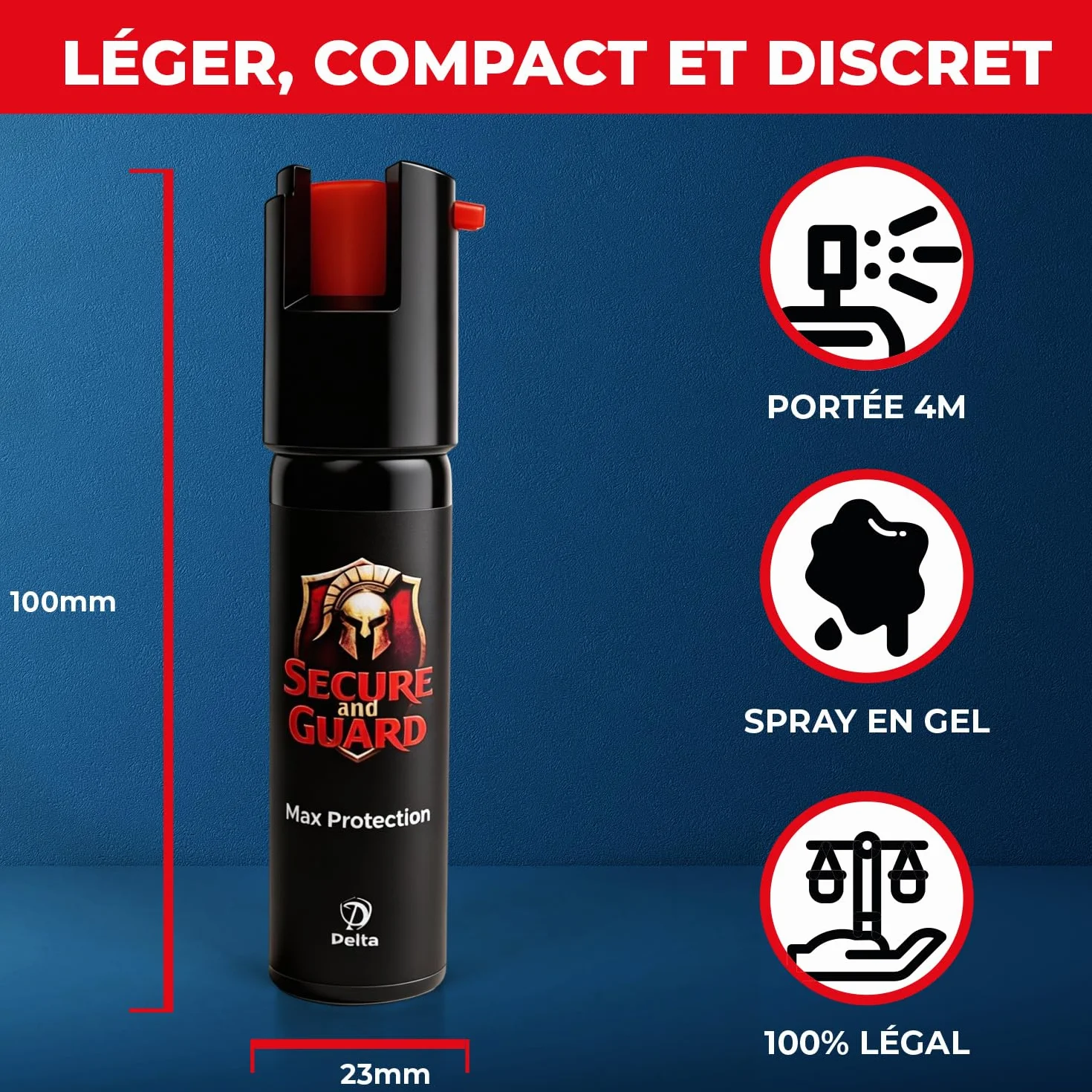 Spray do znakowania 20ml - Secure & Guard - ekspansywny żel piankowy - natychmiastowe i ukierunkowane nakładanie - dokładny zasięg do 4 m - dla szybkiego i odstraszającego skutecznego bezpieczeństwa