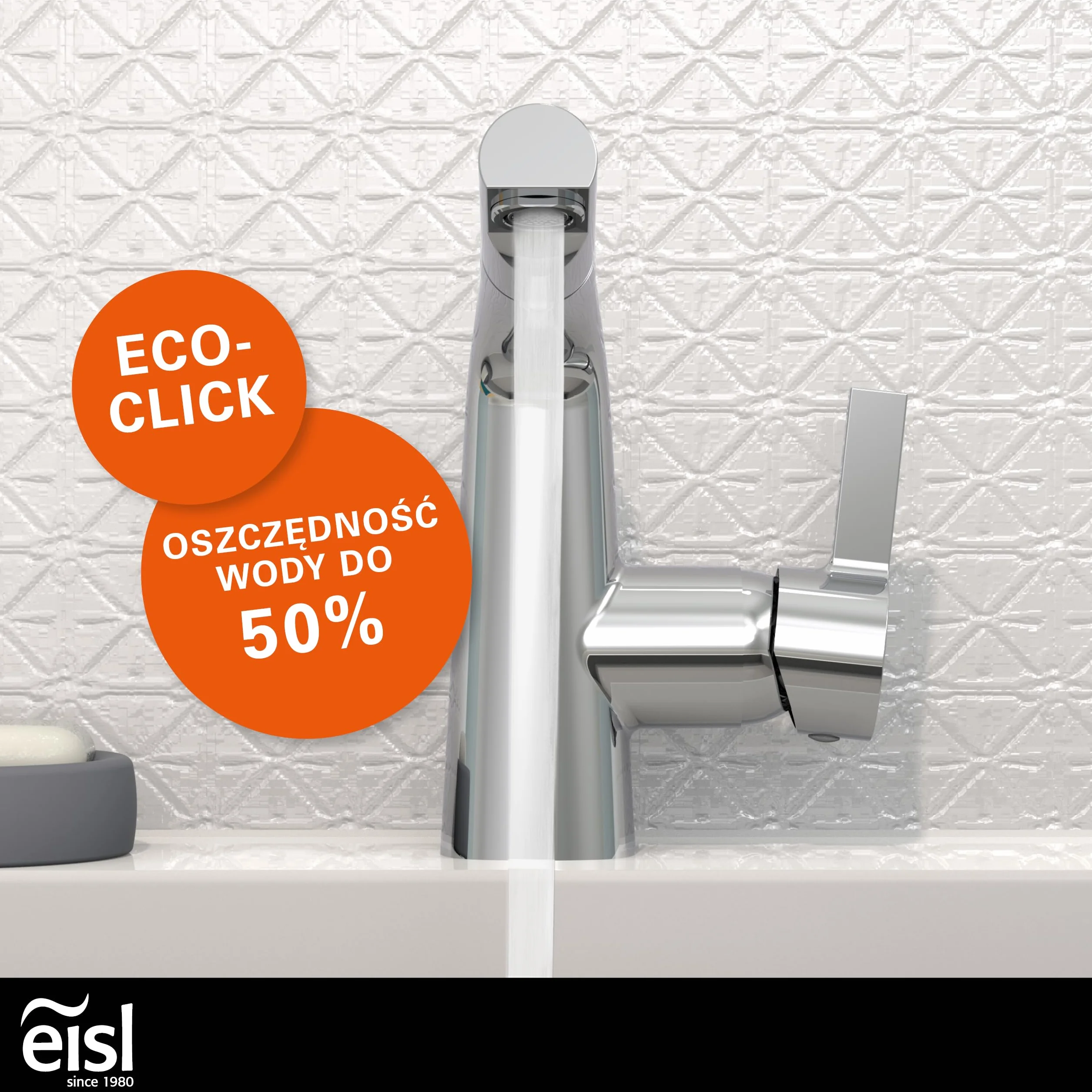 EISL NI075COCR COOL armatura umywalkowa z wyciąganą wylewką do mycia włosów, kran oszczędzający wodę, armatura łazienkowa, chrom, 160 x 159 x 110 mm