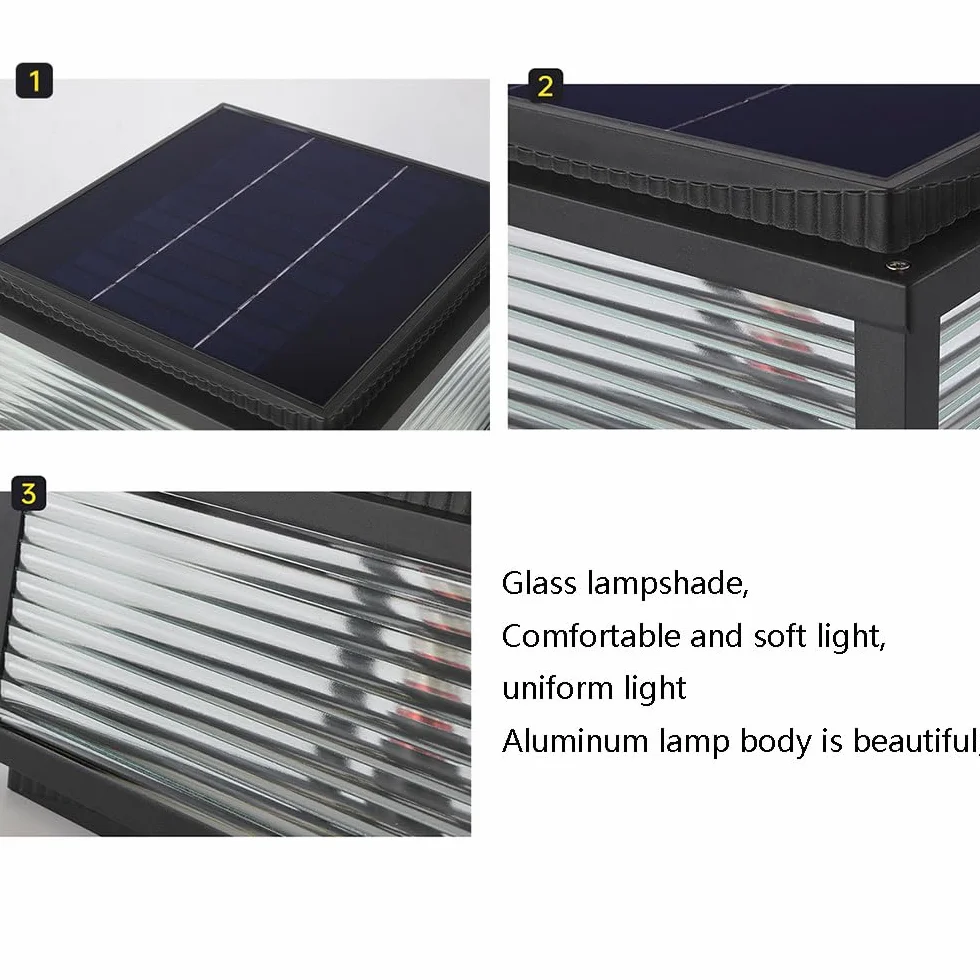 Nowoczesne oświetlenie słupków ogrodowych, lampy solarne do słupków, światła LED do słupków drzwiowych, lampy postowe do latarni vintage, światła słupków, oświetlenie krajobrazu, słup latarni