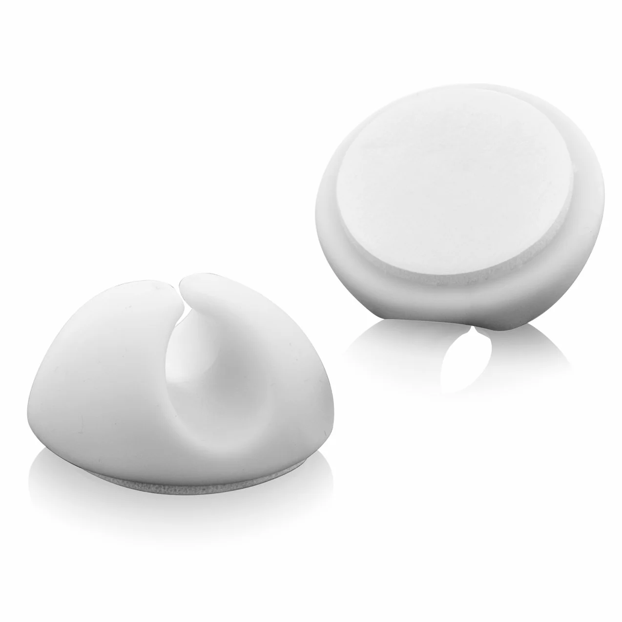 deleyCON 10x klipsy do kabli uchwyt do kabli prowadnica do kabli mocowanie kabli organizer do kabli do kabli do 8mm zaciski kablowe mocowanie kabli zarządzanie kablami biały
