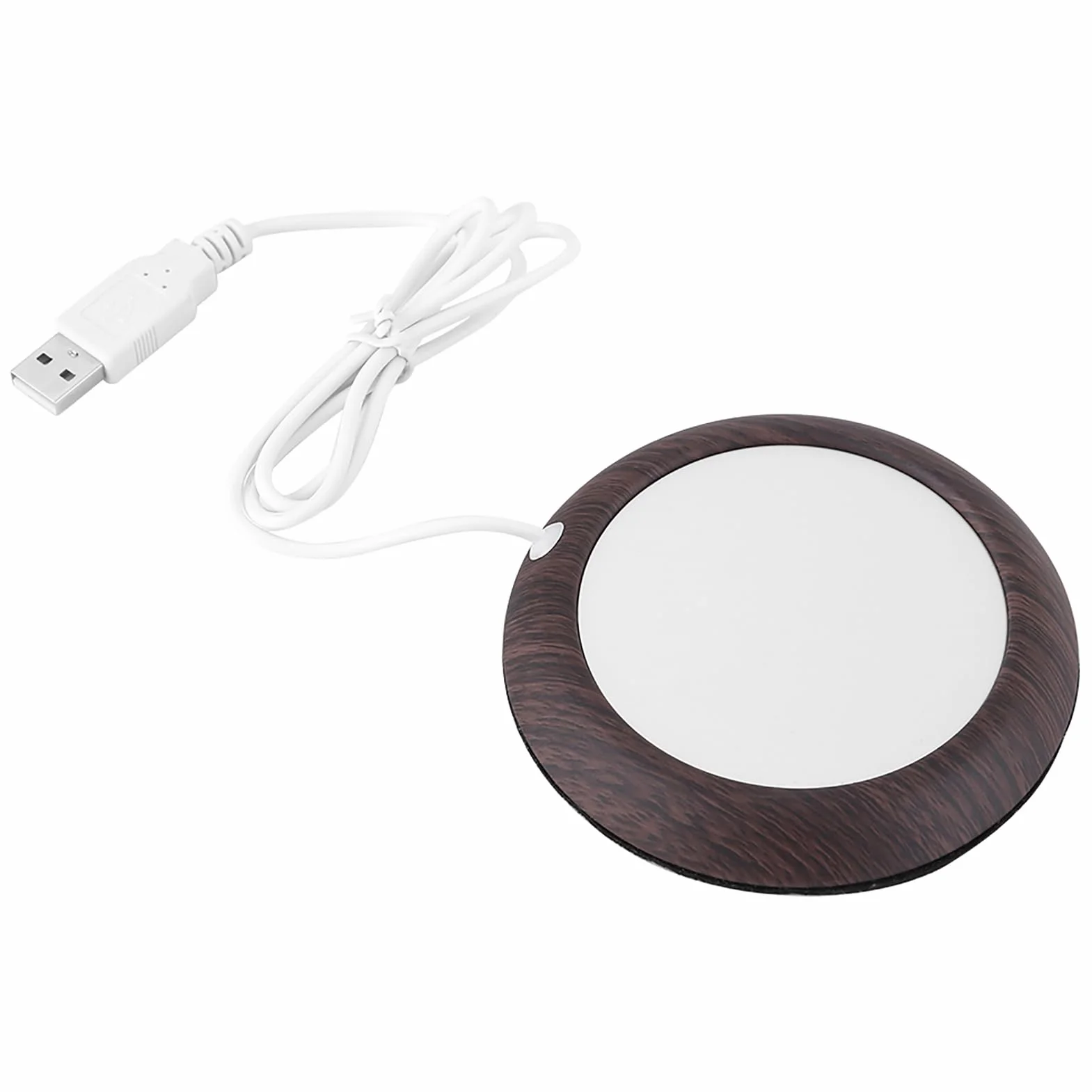 Podgrzewacz do Filiżanek USB Wood Grain 80℃ Przenośna Poduszka Grzewcza do Kubków
