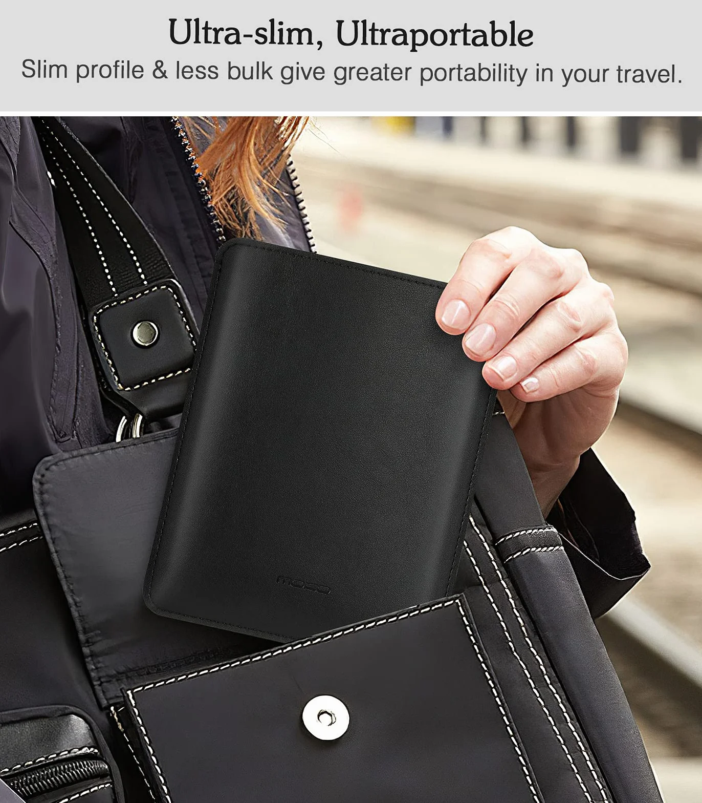 MoKo Sleeve Bag Fits with Kindle Voyage, Kindle Paperwhite 11th Gen 2021, All-new Kindle 2019, Ultra Slim Anti-scratch PU Leather Case Cover Soft Felt Lining Protective Insert Carrying Pouch, Black