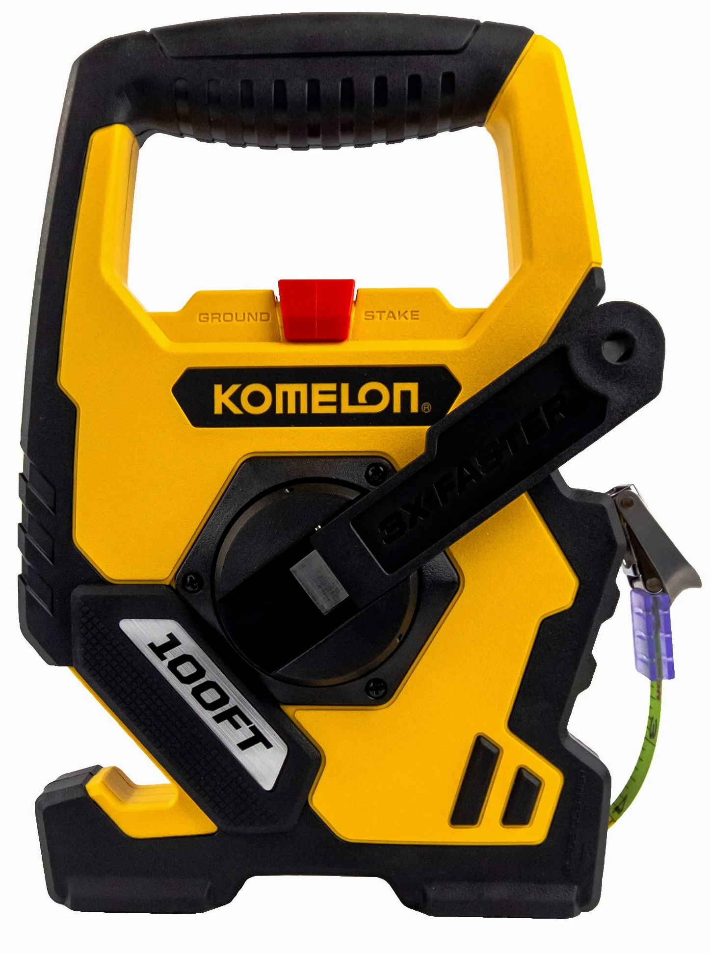 Komelon N9100 Open Reel Steel Tape Measure, 100-Feet, Yellow