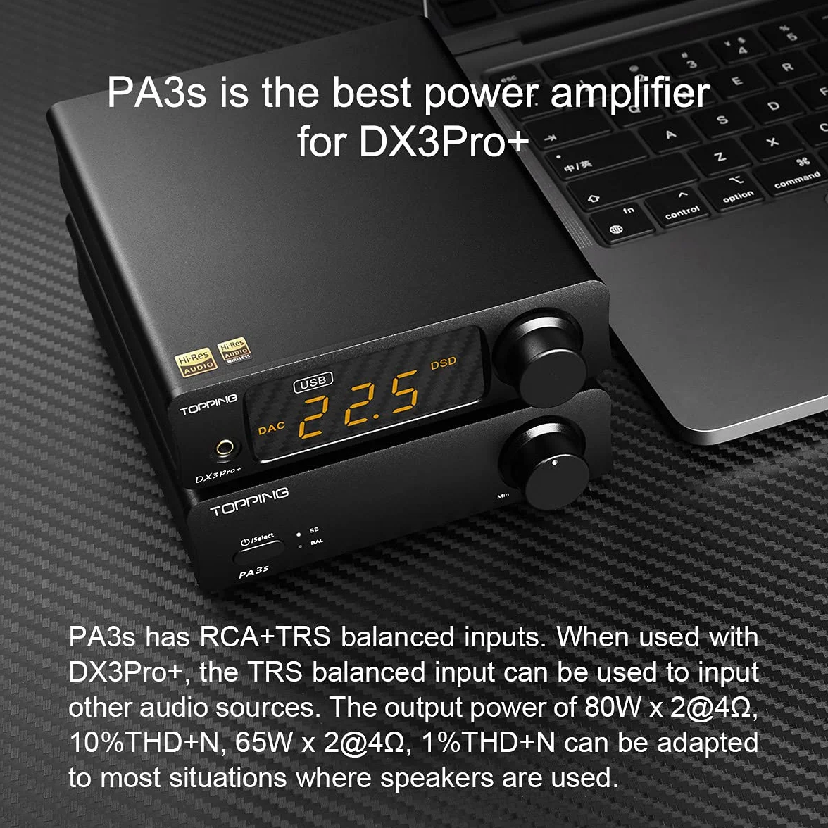 Topping DX3 Pro+ ES9038Q2M DAC AMP Bluetooth 5.0 LDAC DSD512 wzmacniacz słuchawkowy srebrny