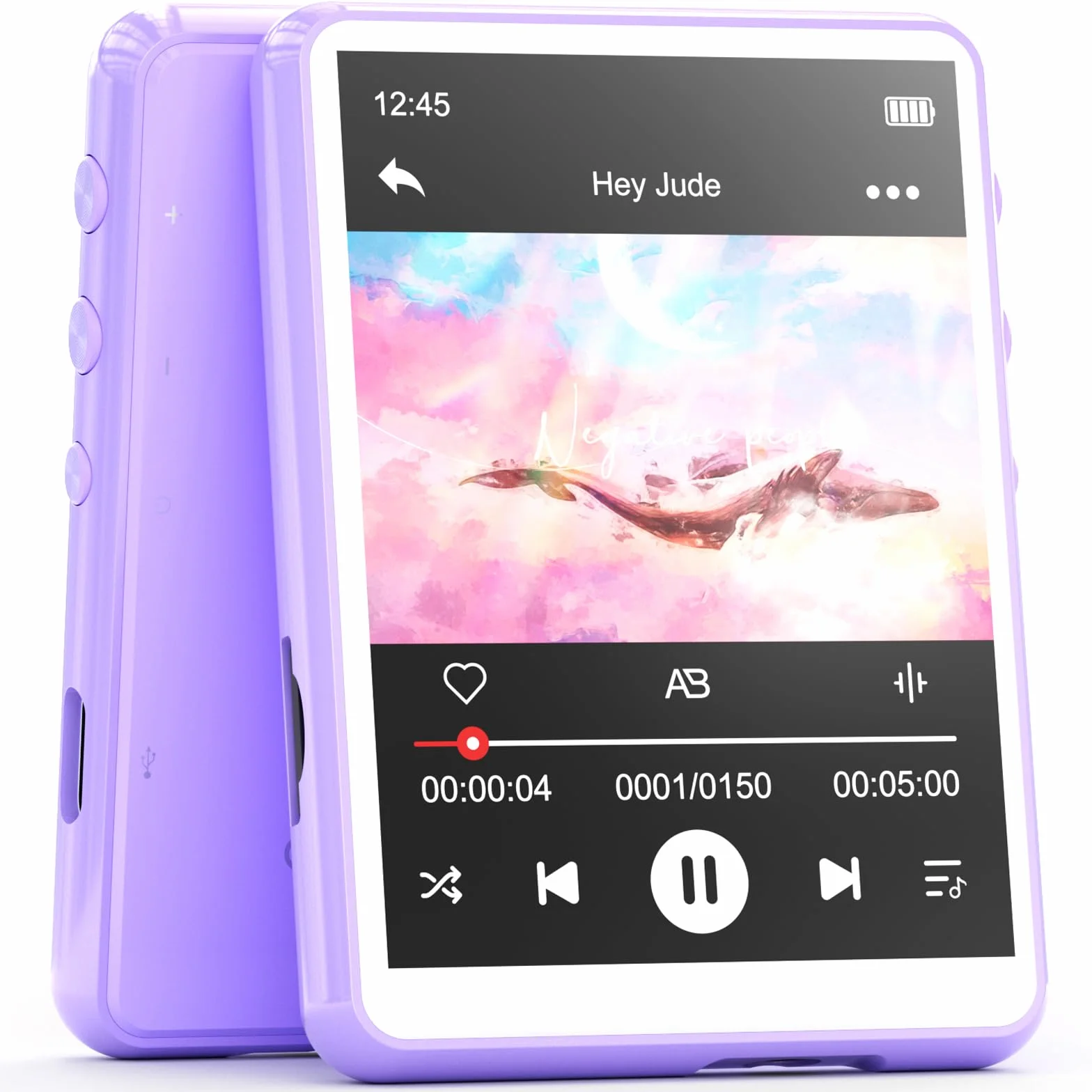 MECHEN Odtwarzacz MP3 Bluetooth 5.3 z ekranem dotykowym, odtwarzacz MP3 64 GB z głośnikiem, dźwięk HiFi, radio FM, muzyka, wideo, e-book, nagrywarka głosu, w zestawie pokrowiec ochronny
