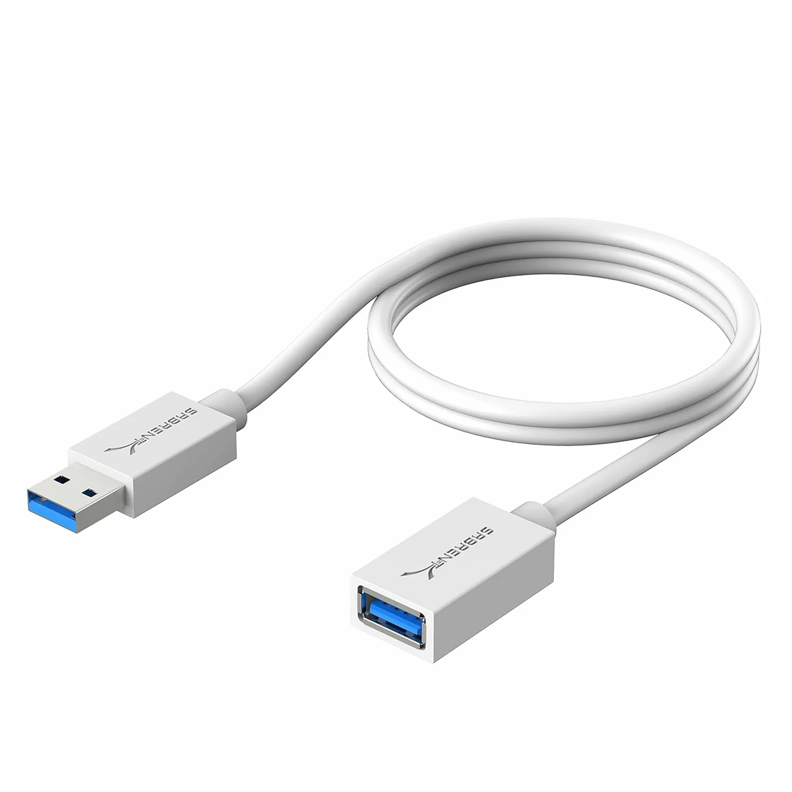 Sabrent Kabel przedłużający USB 3.0 A-męski na A biały 3 stopy CB-303W
