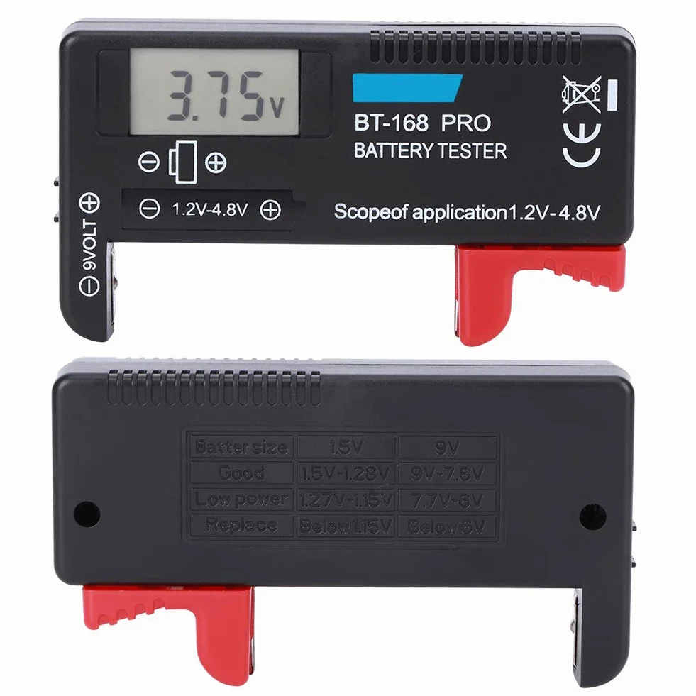 BT?168PRO Digital LCD Battery Tester 1.2V?4.8V Universal Battery Checker for Button Cell