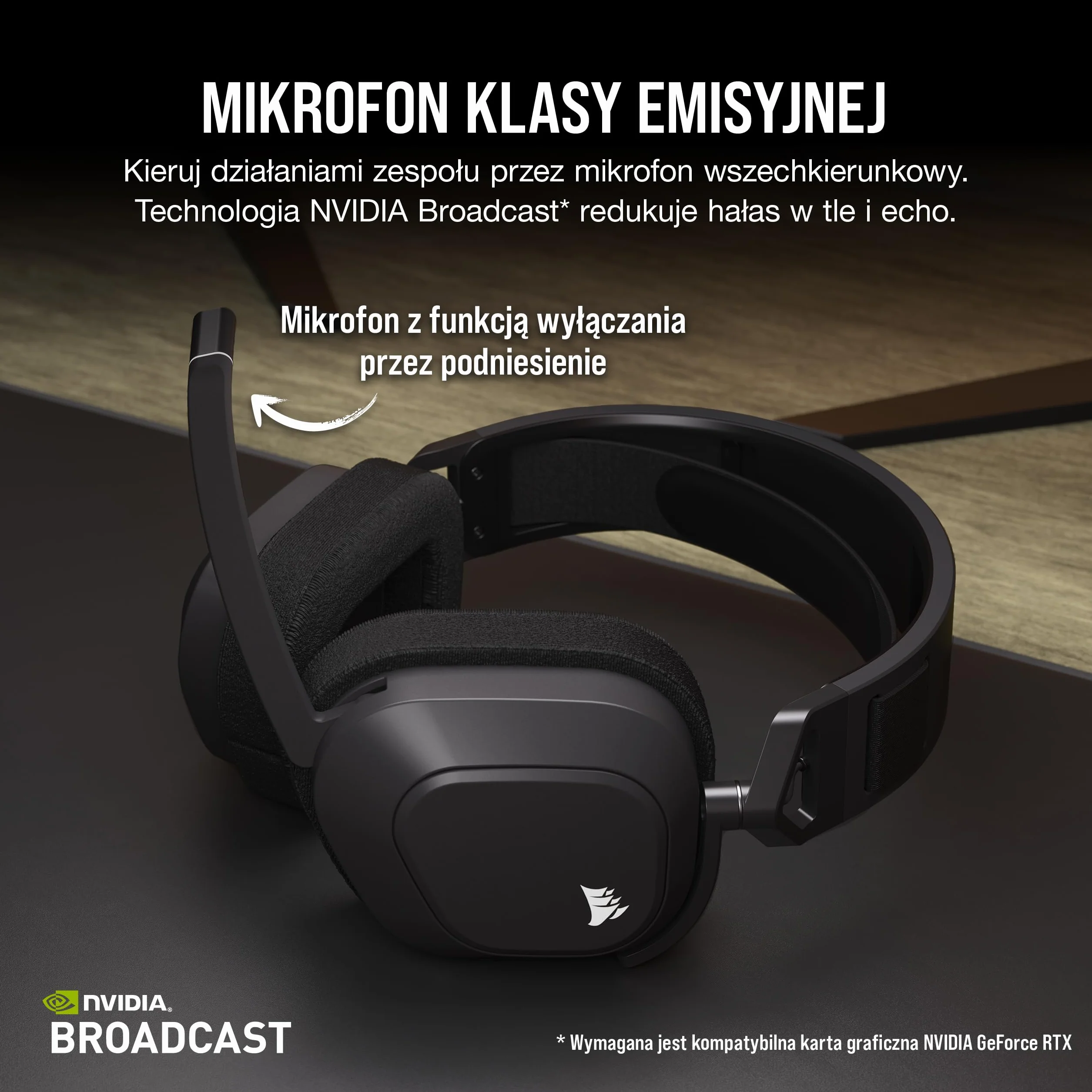 Corsair HS80 MAX WIRELESS Wieloplatformowy Zestaw Słuchawkowy do Gier z Bluetooth – Dolby Atmos – Mikrofon o Jakościowej Transmisji – Kompatybilny z iCUE – PC, Mac, PS5, PS4, Mobile – Stalowoszary