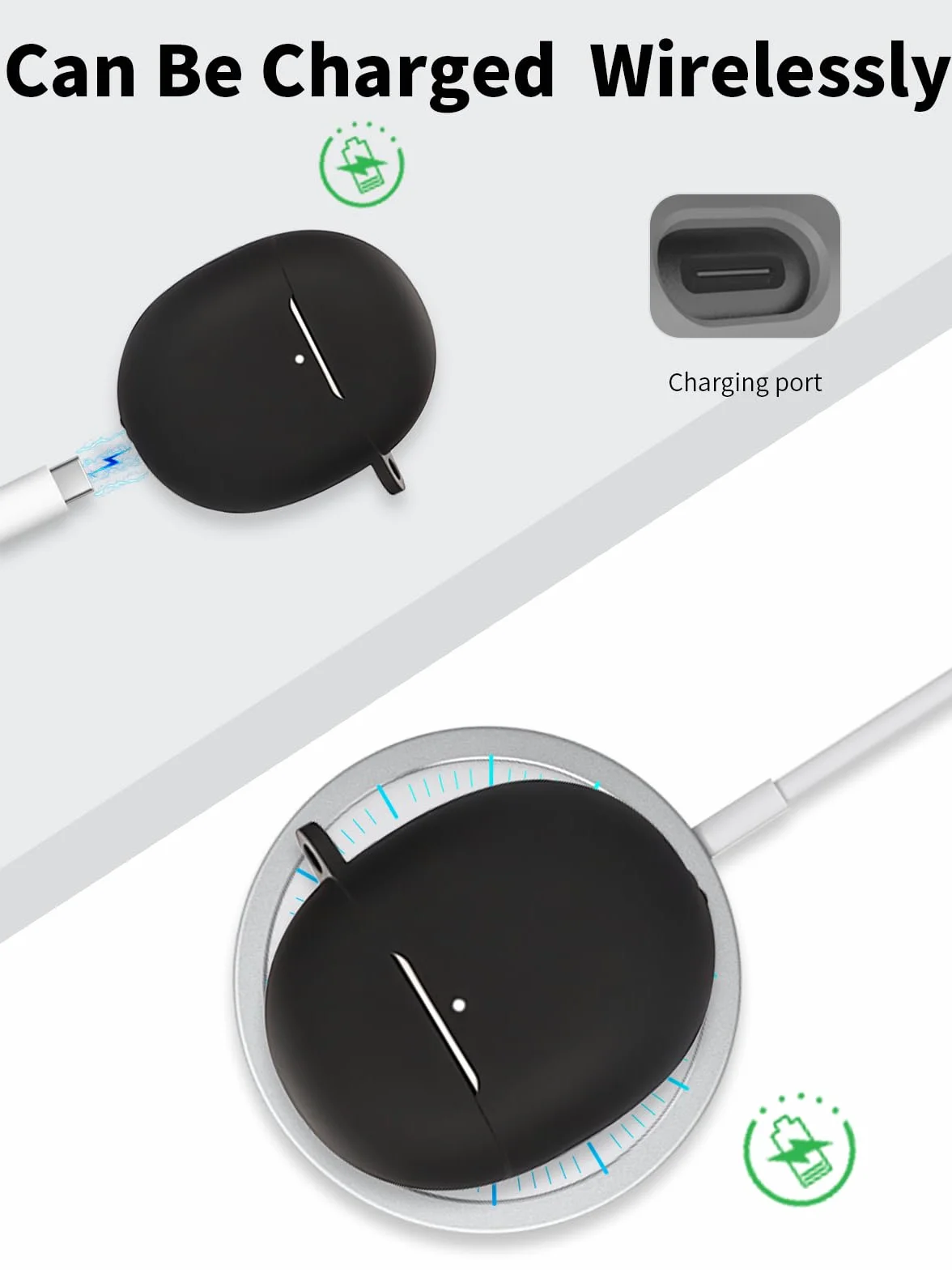 Silikonowe etui ochronne do słuchawek Google Pixel Buds Pro 2 - czarne