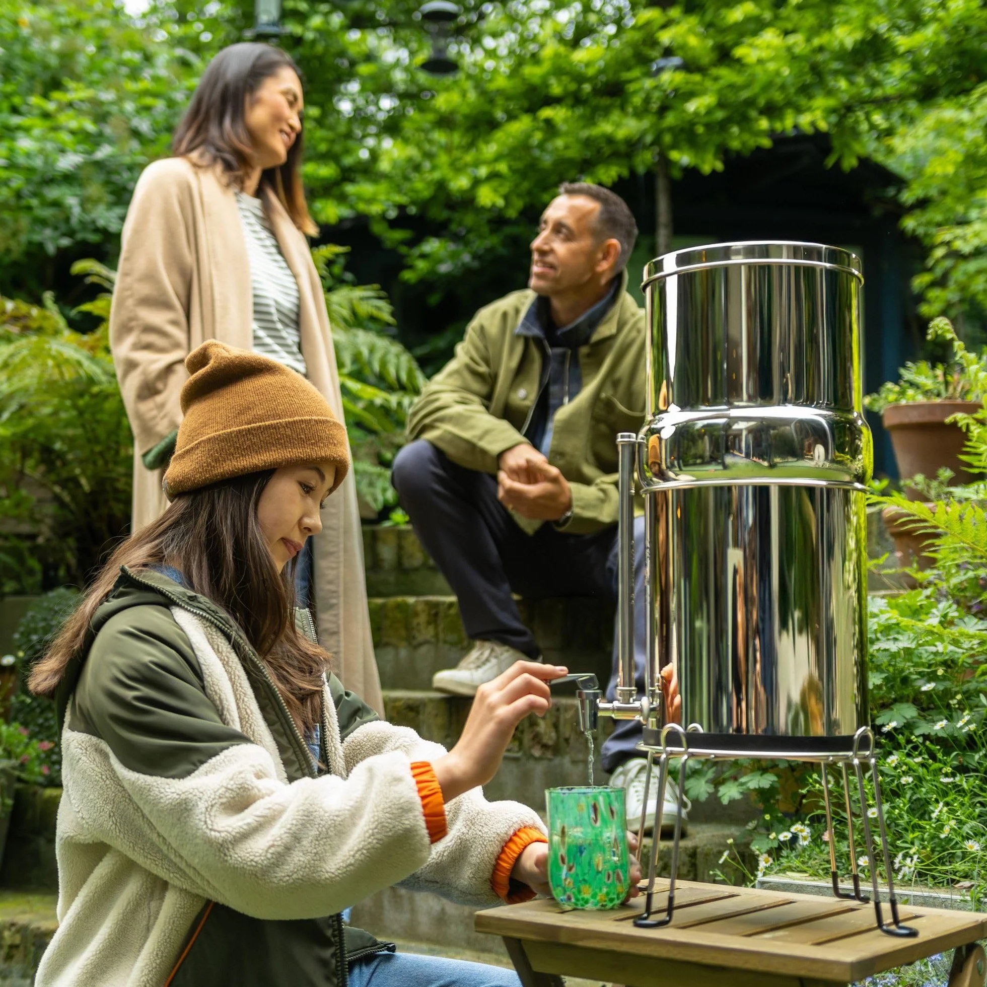 British Berkefeld System Filtracji Wody Grawitacyjnej 6L Ze Stali Nierdzewnej | W Zestawie 2 Wkłady Ultra Sterasyl | Czysta Woda O Doskonałym Smaku | Nie Wymaga Zasilania Ani Instalacji Wodociągowej