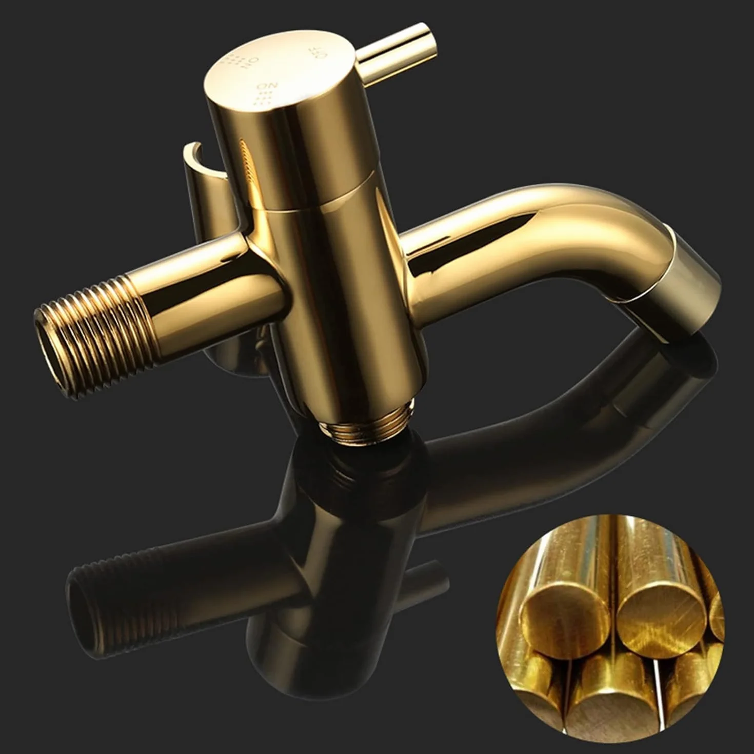 Bidet Natryskowy, Ręczny Bidet Natryskowy, Ceramiczny, Zestaw Prysznicowo-Toaletowy Do Higieny Intymnej, Mosiądz, Prysznic Toaletowy, Kompletny Zestaw Prysznico(Złote B)