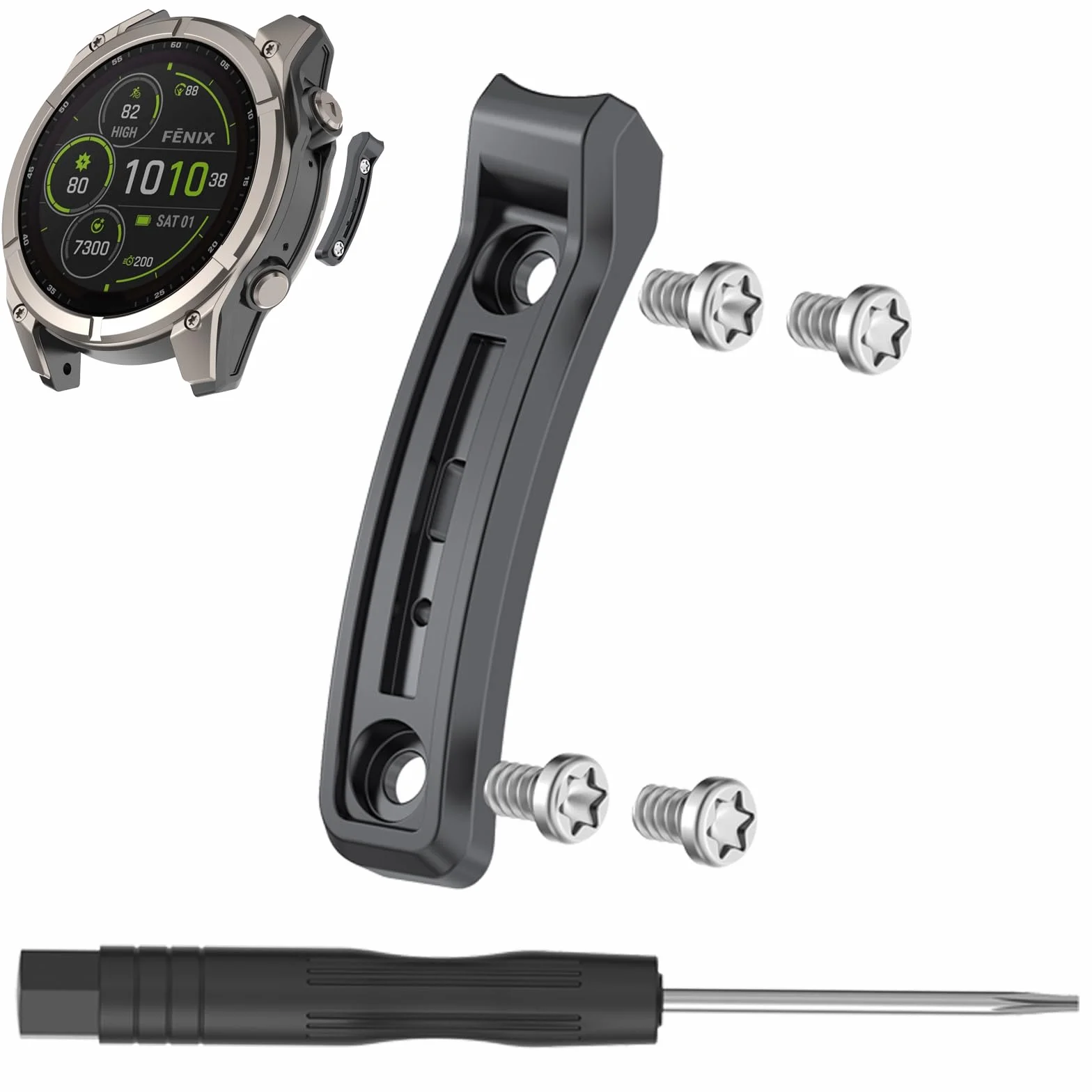 Zapasowe zderzaki ochronne do Garmin Fenix 8/Tactix 8/Quatix 8 antykolizyjne ciemnoszare 51 mm