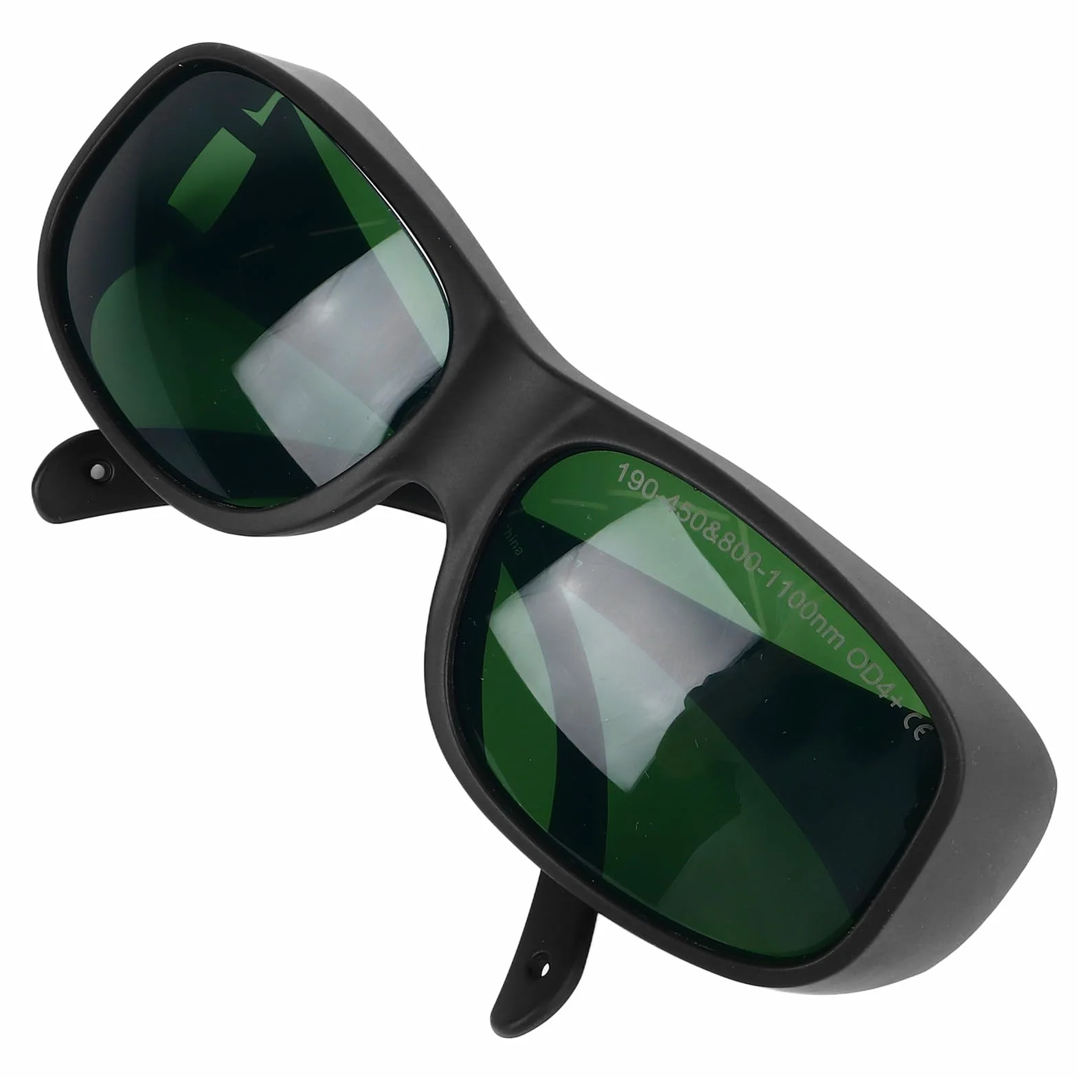 Bediffer Laserowe Okulary Ochronne 1064nm Wysoka przepuszczalność Antylaserowa Ochrona Oczu dla Urządzenia OPT Beauty TR90 Materiał Czarna Ramka Zielona Soczewka OD4, do Zabiegów Upiększających