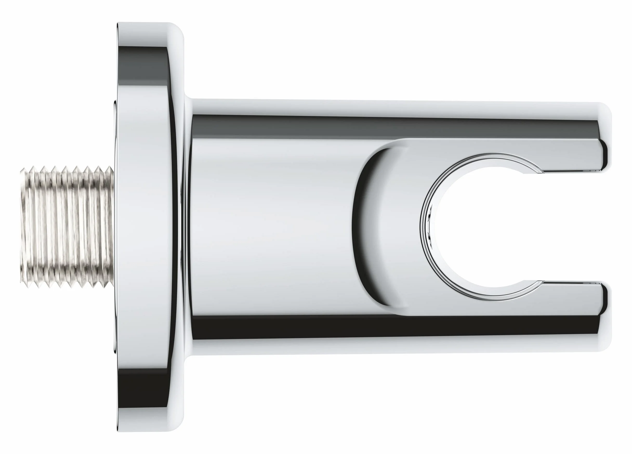 GROHE Vitalio 26962001 uniwersalna złączka ścienna z kolankiem wylotowym prysznica, gwint zewnętrzny 1/2 cala i uchwyt ścienny do prysznica ręcznego, chrom, 26962001