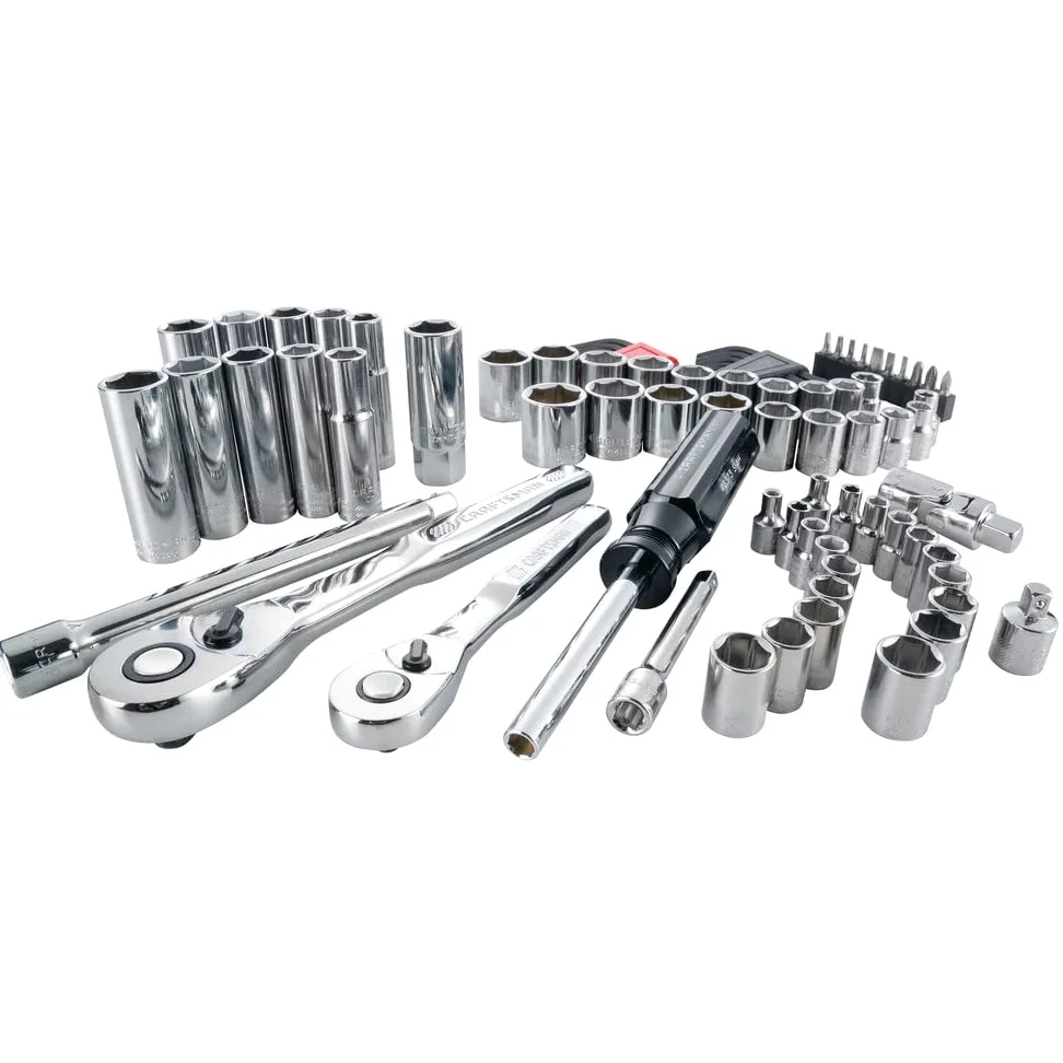 Craftsman Zestaw narzędzi mechanicznych, SAE/metryczny, napęd 1/4 cala, 83-częściowy (CMMT12021)