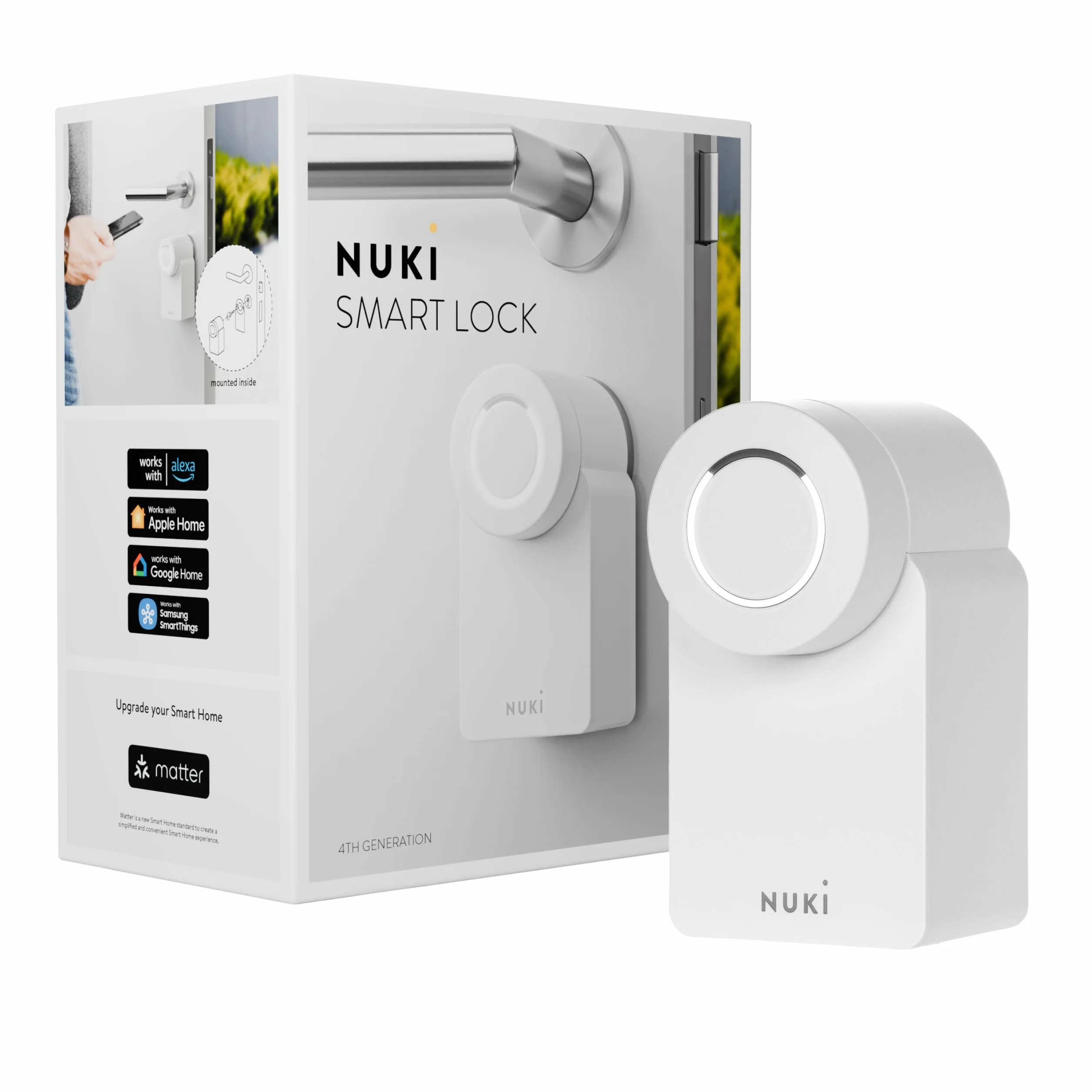 Nuki Smart Lock 3.0 Inteligentny Zamek Do Drzwi Bezkluczykowy Dostęp Biały