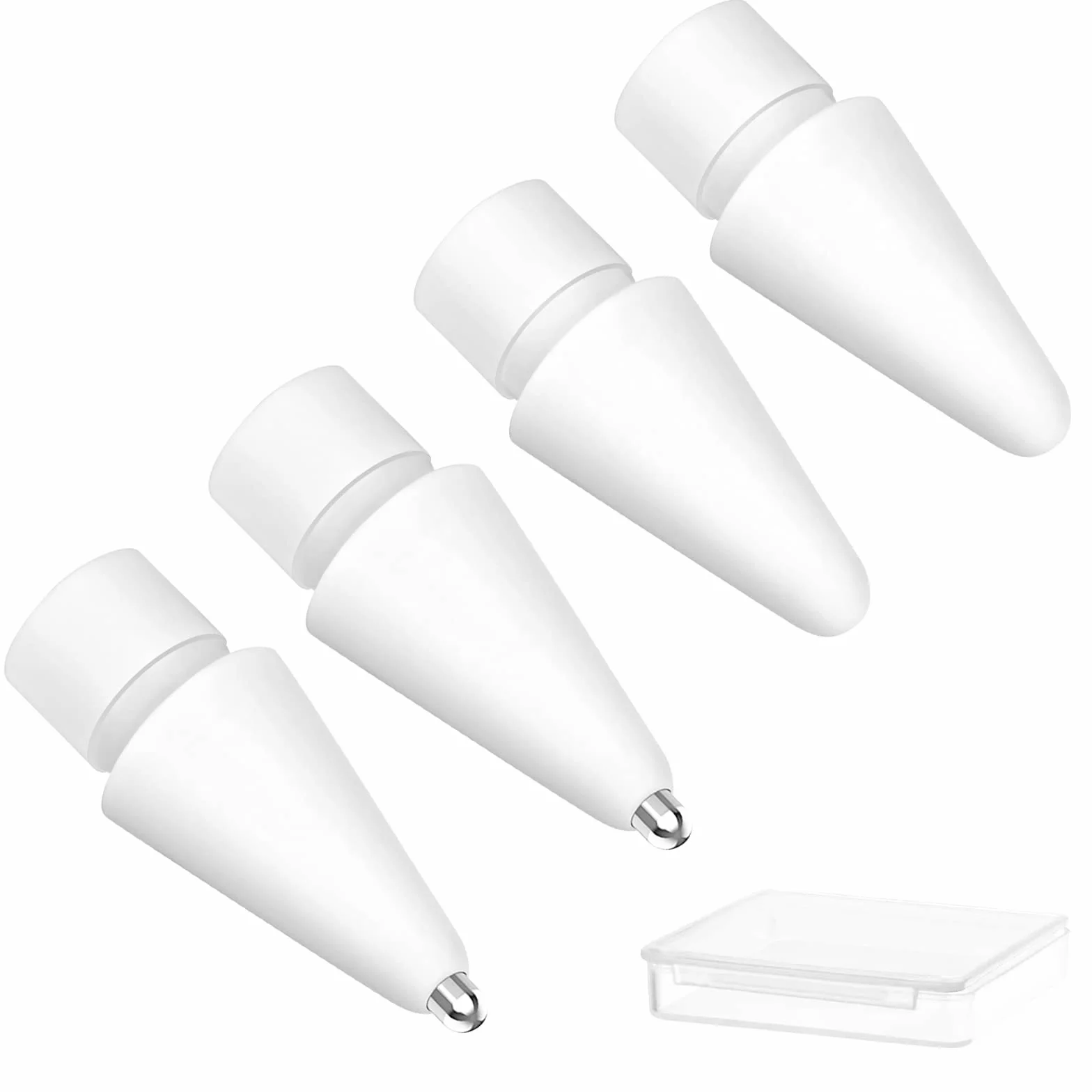 flintronic 4 końcówki kompatybilne z Apple Pencil 2 Gen i 1 szt., wymienne końcówki z metalu