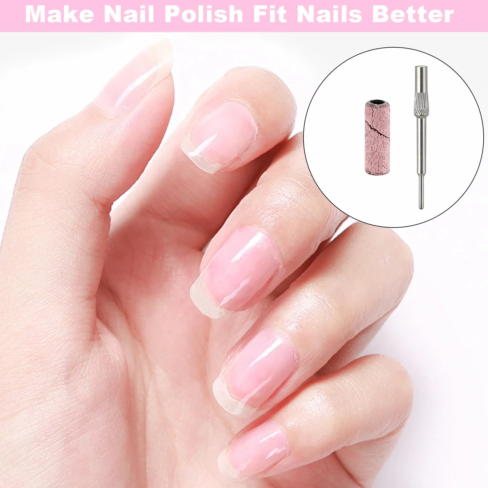 100 sztuk małych taśm szlifierskich #240 Grit, bardzo cienkie tulejki szlifierskie, końcówki do frezarki do paznokci z 2 frezami do paznokci, profesjonalne pilniki do paznokci, taśmy
