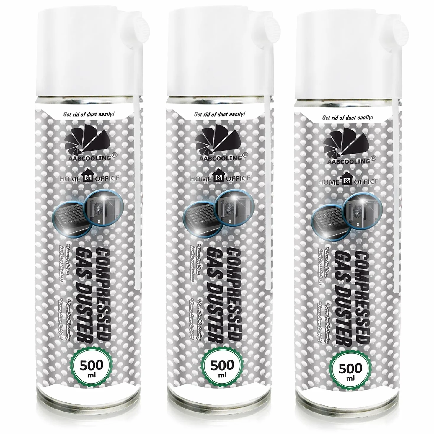 AABCOOLING sprężone powietrze w sprayu 3 x 500 ml K1 dmuchawa do kurzu