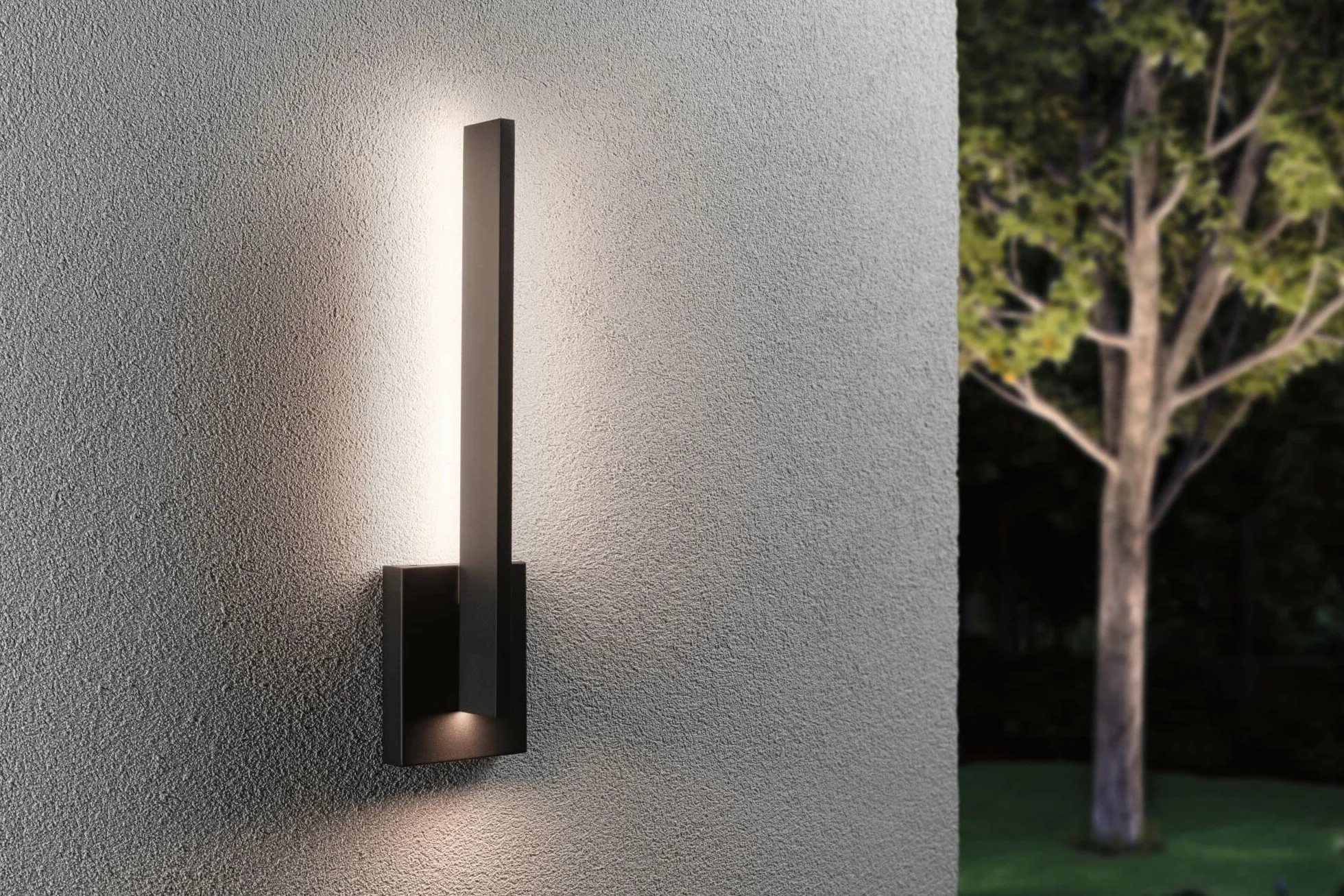 Paulmann 94786 LED oprawa na ścianę zewnętrzną Levka IP44 13,5W 1500lm 485mm możliwość ściemniania antracyt aluminium 3000K – ciepłobiały