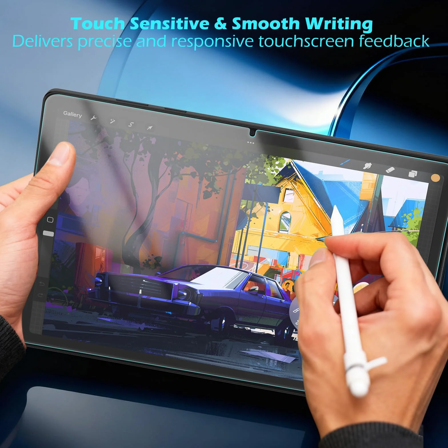 Hianjoo Ochraniacz ekranu kompatybilny z Samsung Galaxy Tab A11+/ Tab A9+ 27.9 cm, szkło hartowane z tacą montażową [czystość HD] [twardość 9] [odporne na zarysowania] [łatwa instalacja]