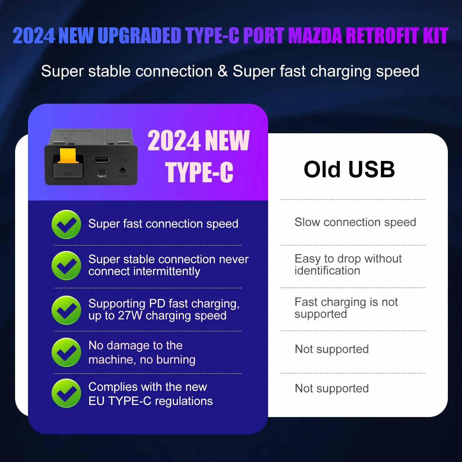 Zestaw do aktualizacji bezprzewodowego Carplay Mazda TK78-66-9U0C OEM Media Hub MZD CONNECT Mazda 3/6/CX5/CX9/MX5 2014-2020