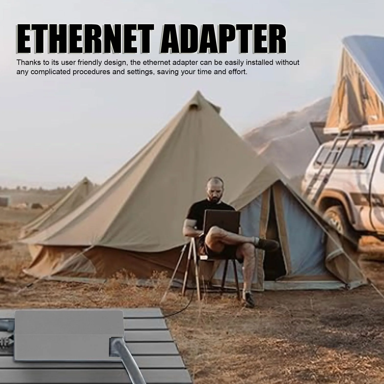 Adapter Ethernet, Satelitarny Internet Plug and Play V2 Prostokątna Antena Sieciowa Antena Satelitarna Adapter Ethernet do Anteny Gen 2 i Routera