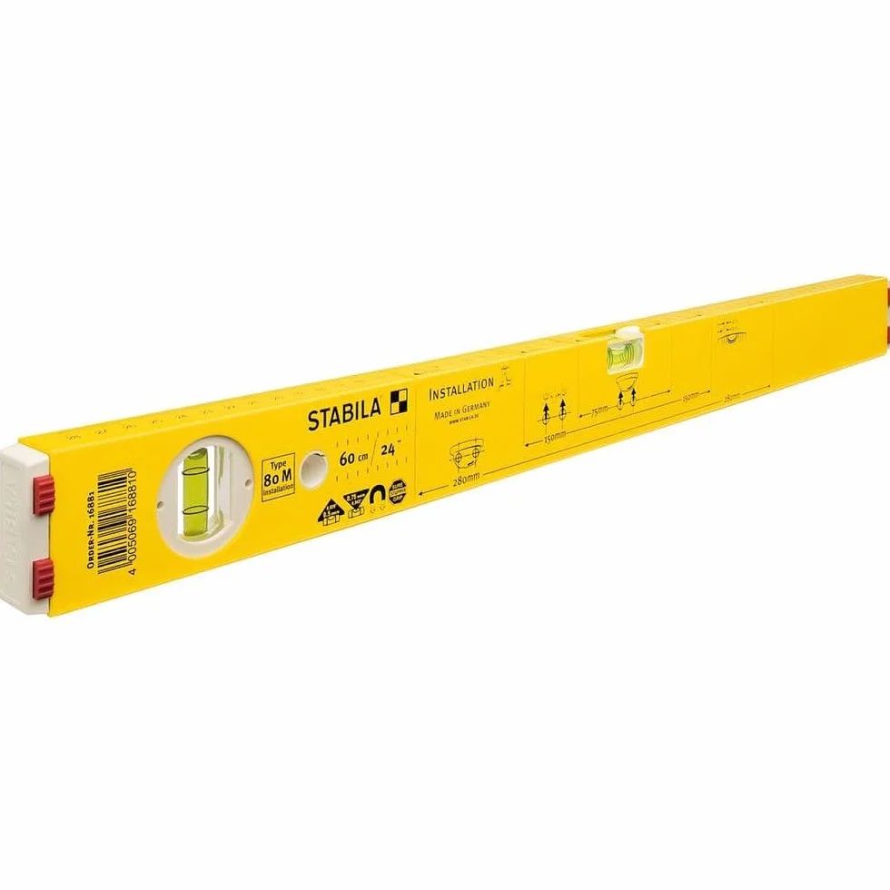 Poziomica instalacyjna 60 cm aluminiowa 80M STABILA