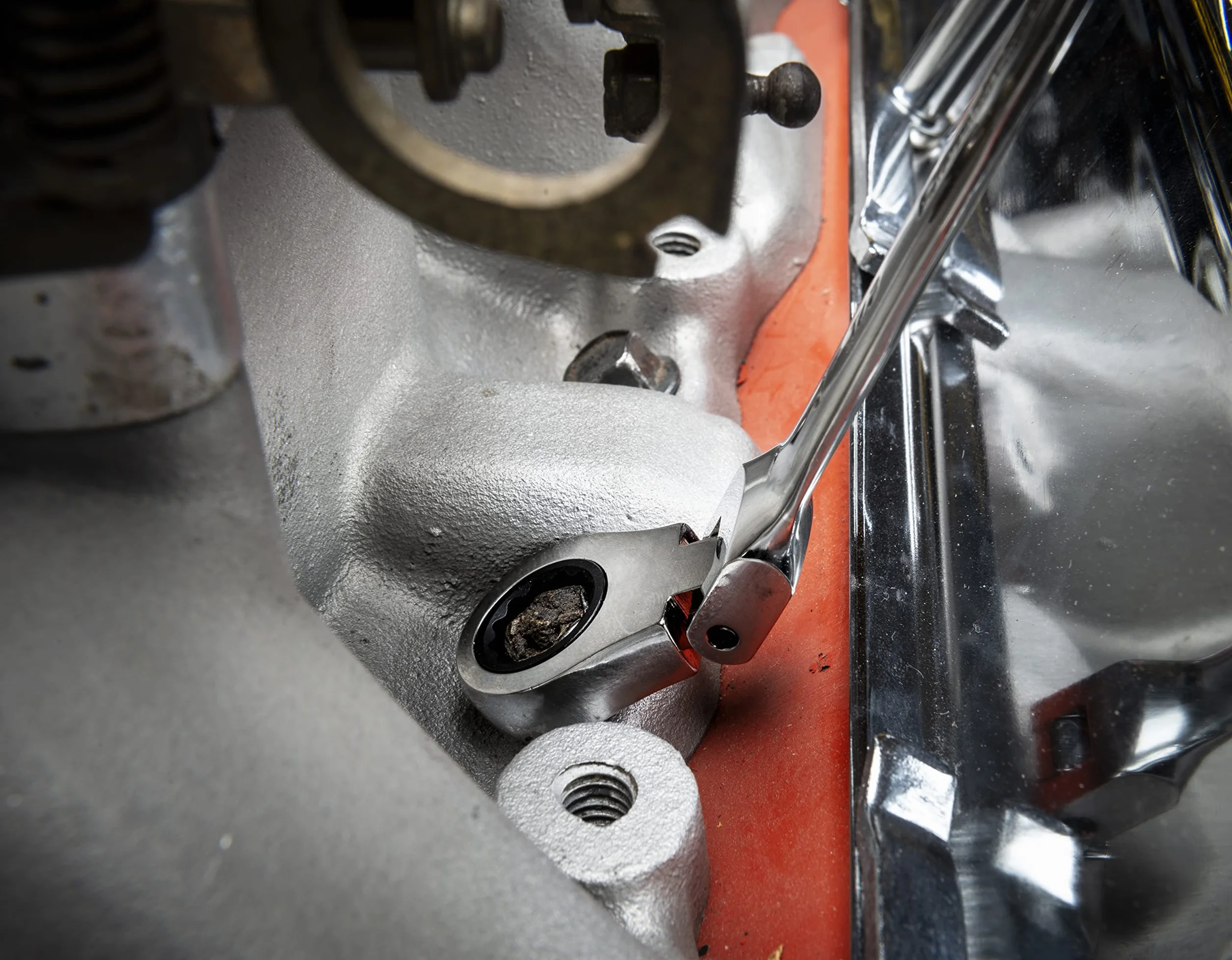 GearWrench 13 szt. 12-częściowy zestaw kluczy płasko-oczkowych z grzechotką, SAE - 9702D