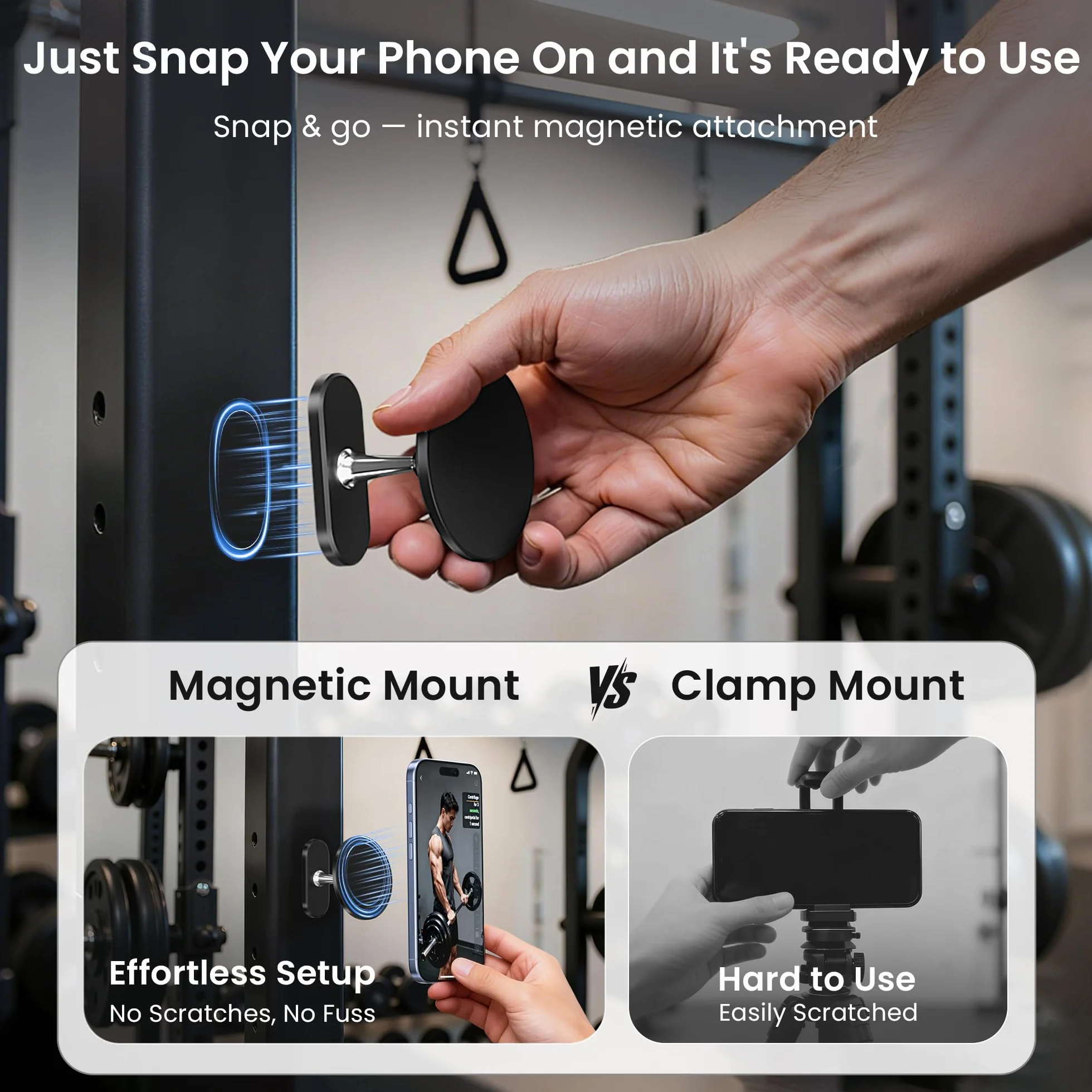 Magnetyczny Uchwyt na Telefon 360° Regulowany Stojak ze Stopu Kompatybilny z MagSafe do iPhone 17 16 15 14 13 12 Smartfonów