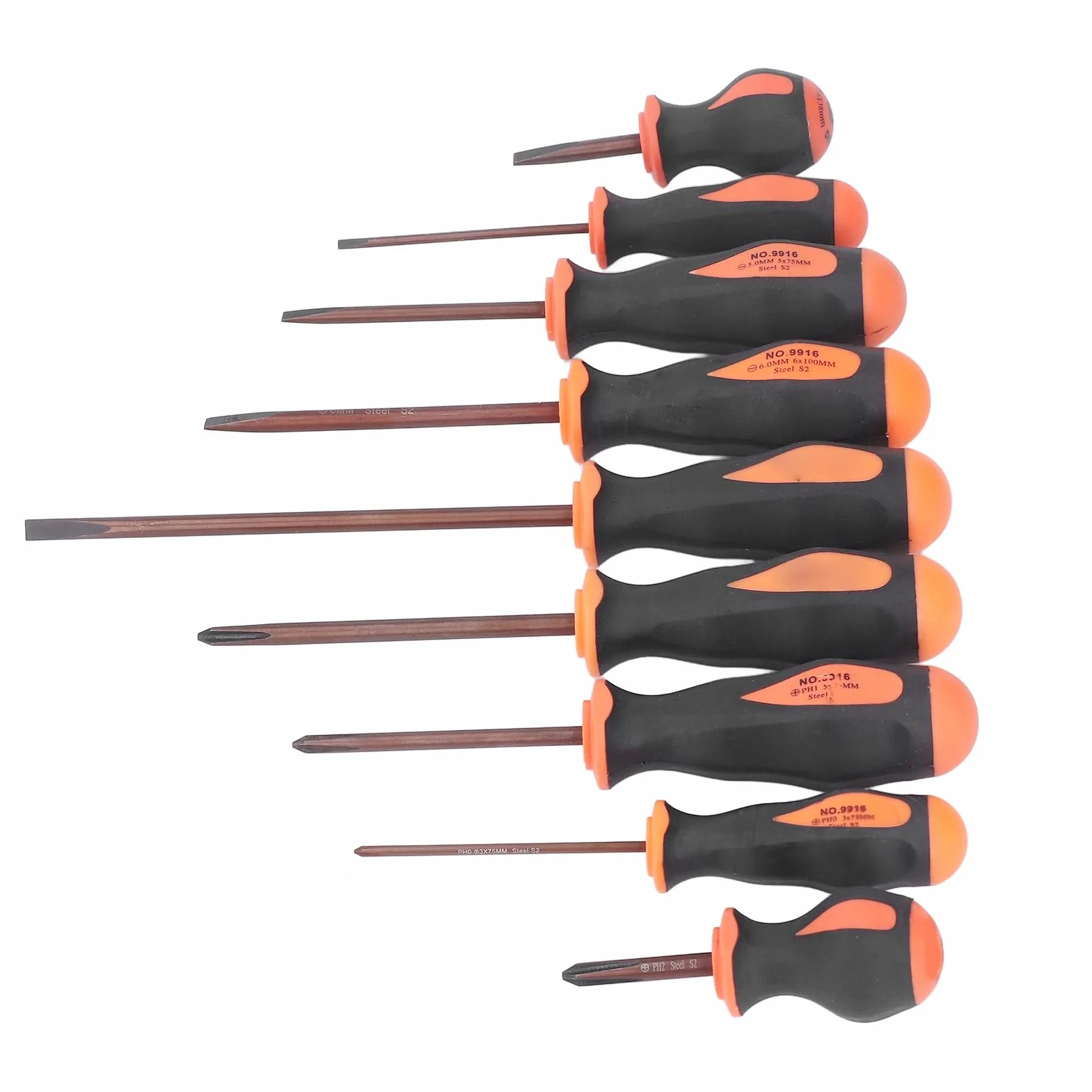 Zestaw wkrętaków magnetycznych, 9-częściowy zestaw wkrętaków krzyżowych ze stali stopowej z ergonomicznym uchwytem do konserwacji komputera Montaż sprzętu elektronicznego Strona