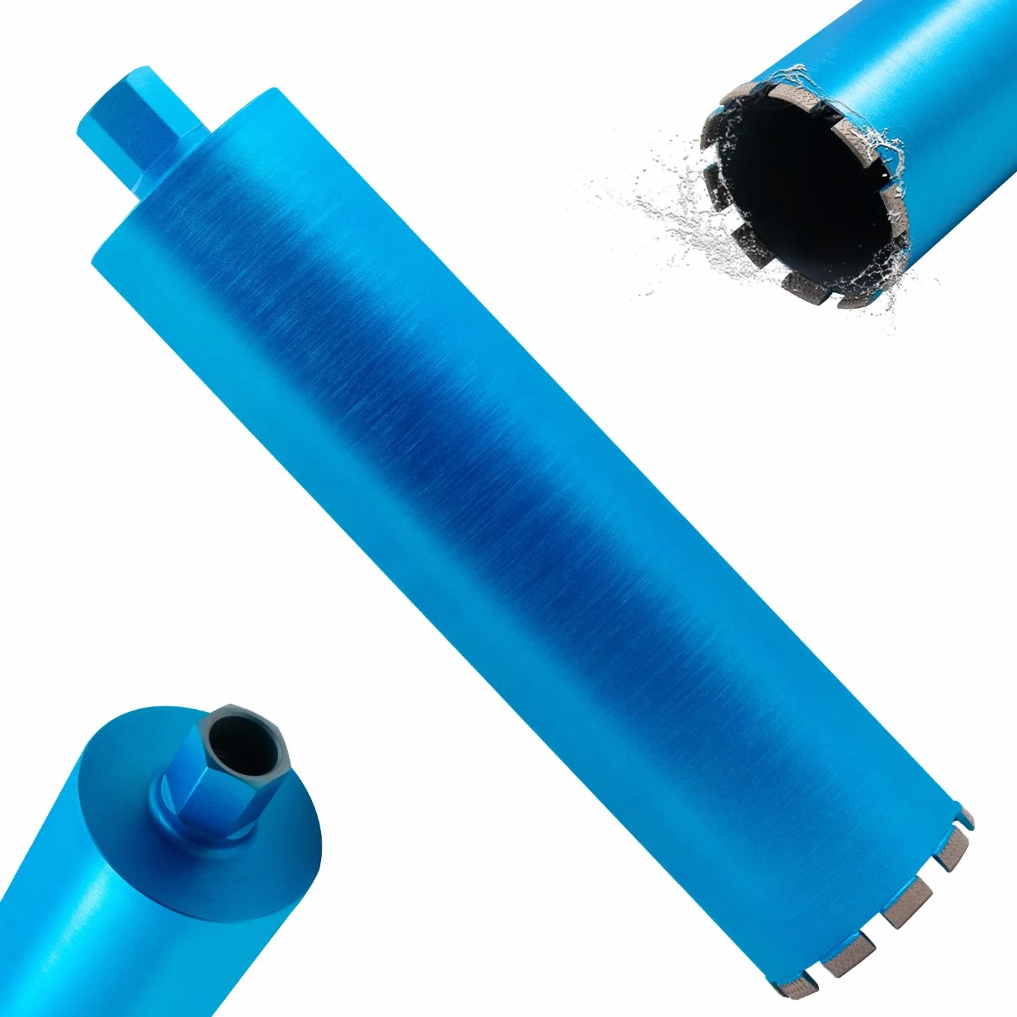 1¼" UNC do koronki rdzeniowej diamentowa koronka wiertnicza spawana laserowo DM 152 mm L 400 mm