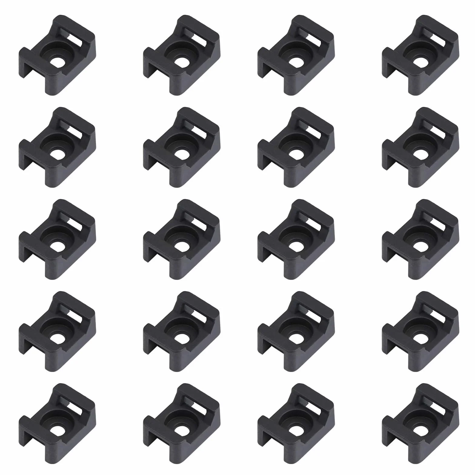 150 szt. czarne mocowania do wiązania kablowego 23 mm x 16 mm mocowanie na siodełku uchwyt podstawy do wiązania przewodów