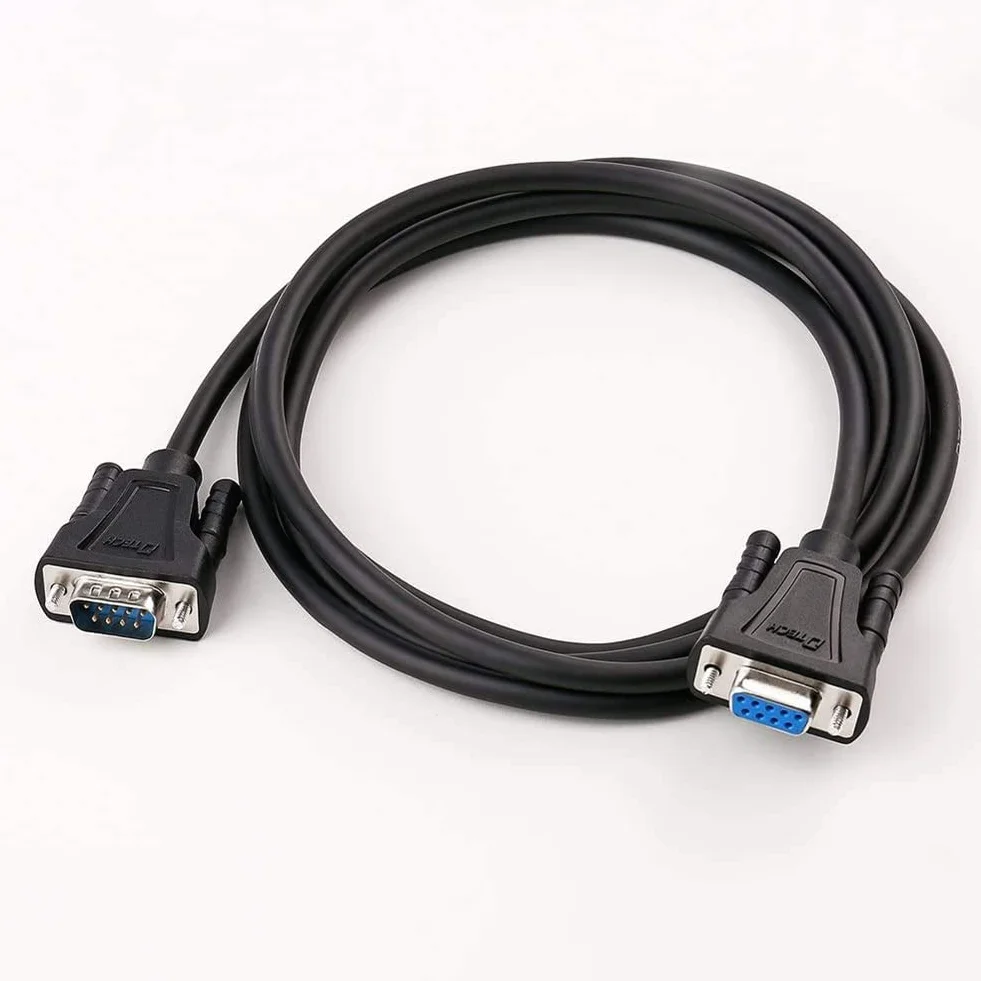 DTECH kabel szeregowy RS232 0,5 m przedłużacz 9-biegunowy czarny